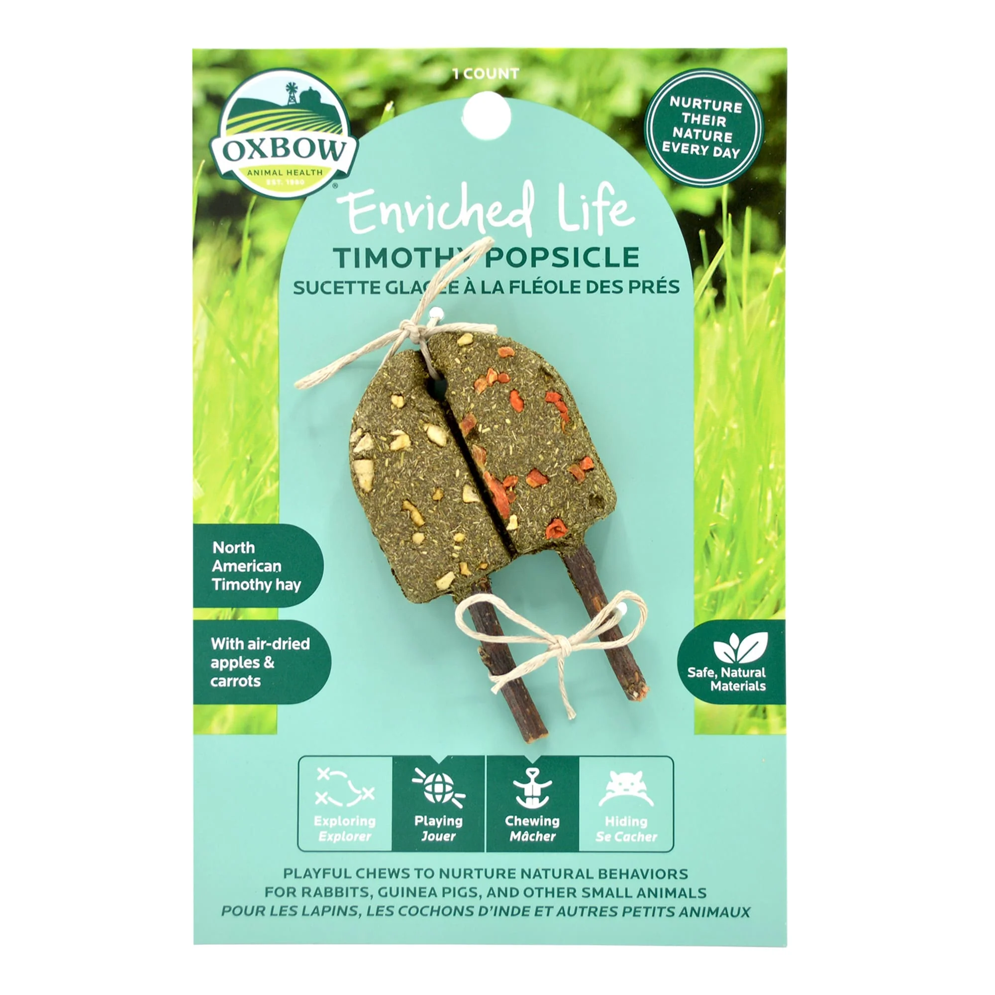 Oxbow Enriched Life Timothy Hay Popsicle With Air-Dried Apples & Carrots - Image 1