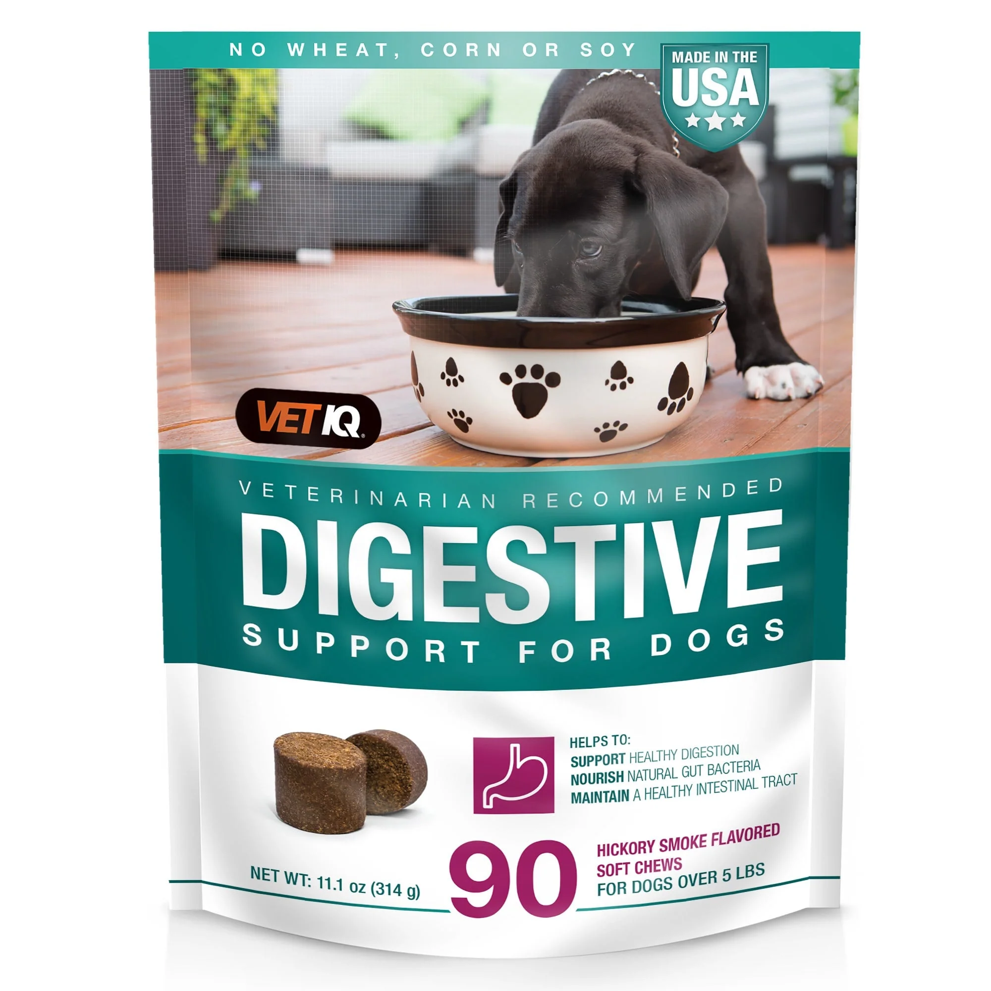 VETIQ Supplement Chews for Dogs 60ct Digestive Support - Image 1