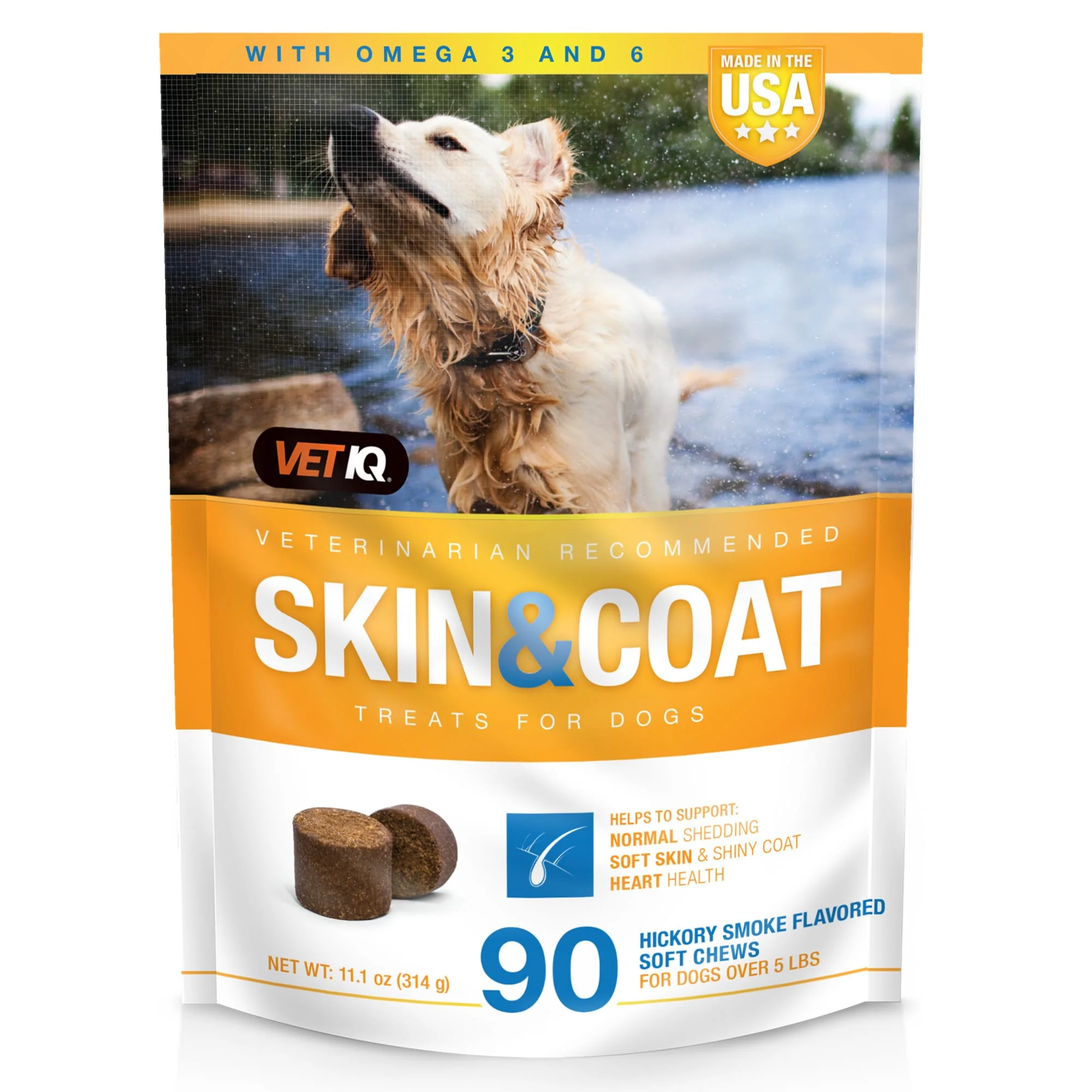 VETIQ Supplement Chews for Dogs 60ct Skin and Coat - Image 1