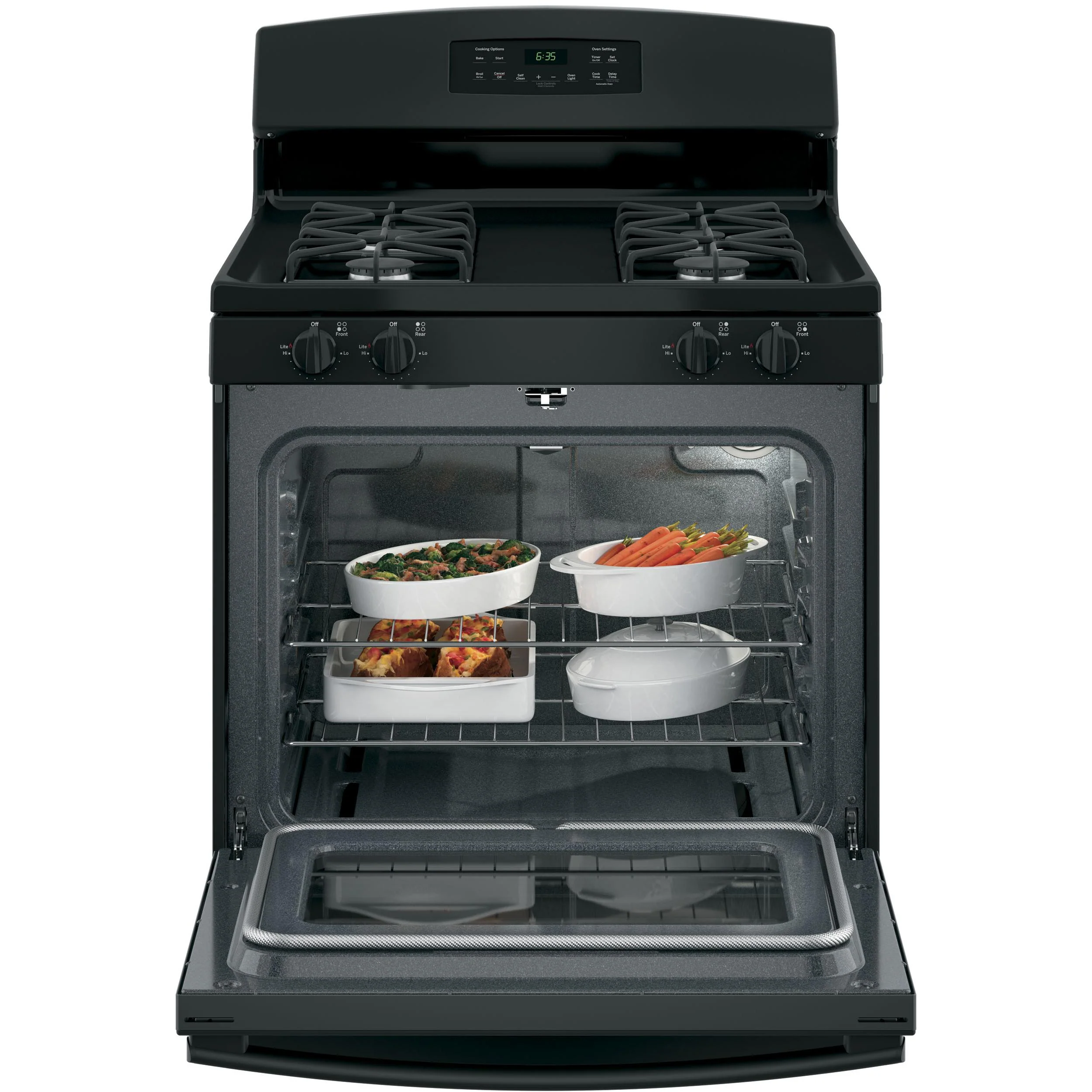 GE 30-inch Freestanding Gas Range JGB635DEKBB - Image 3