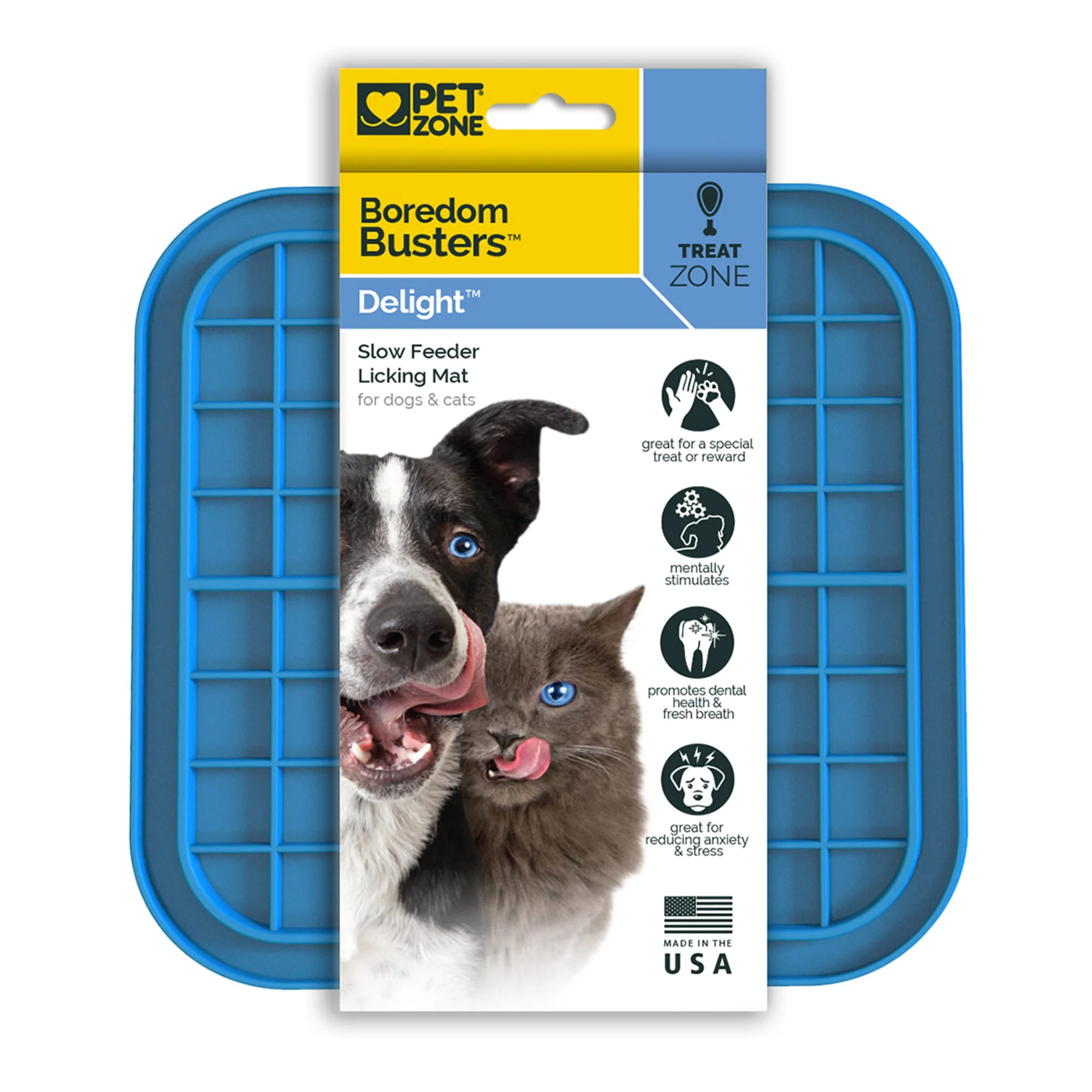 PetZone Hyper Pet Bordom Busterz Blue Lick Mat - Image 1