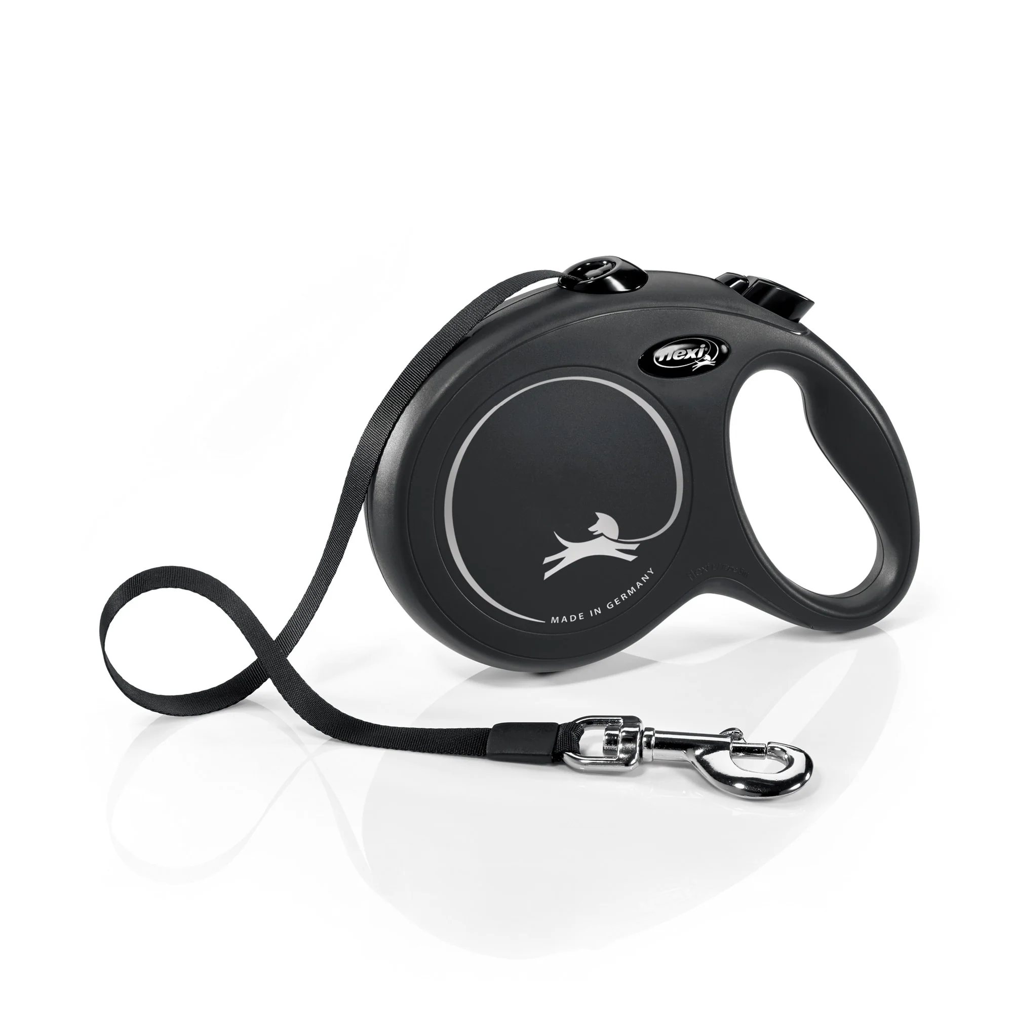 Flexi Classic Tape Leash for Dogs Black Large up to 110lb 5m - Image 1