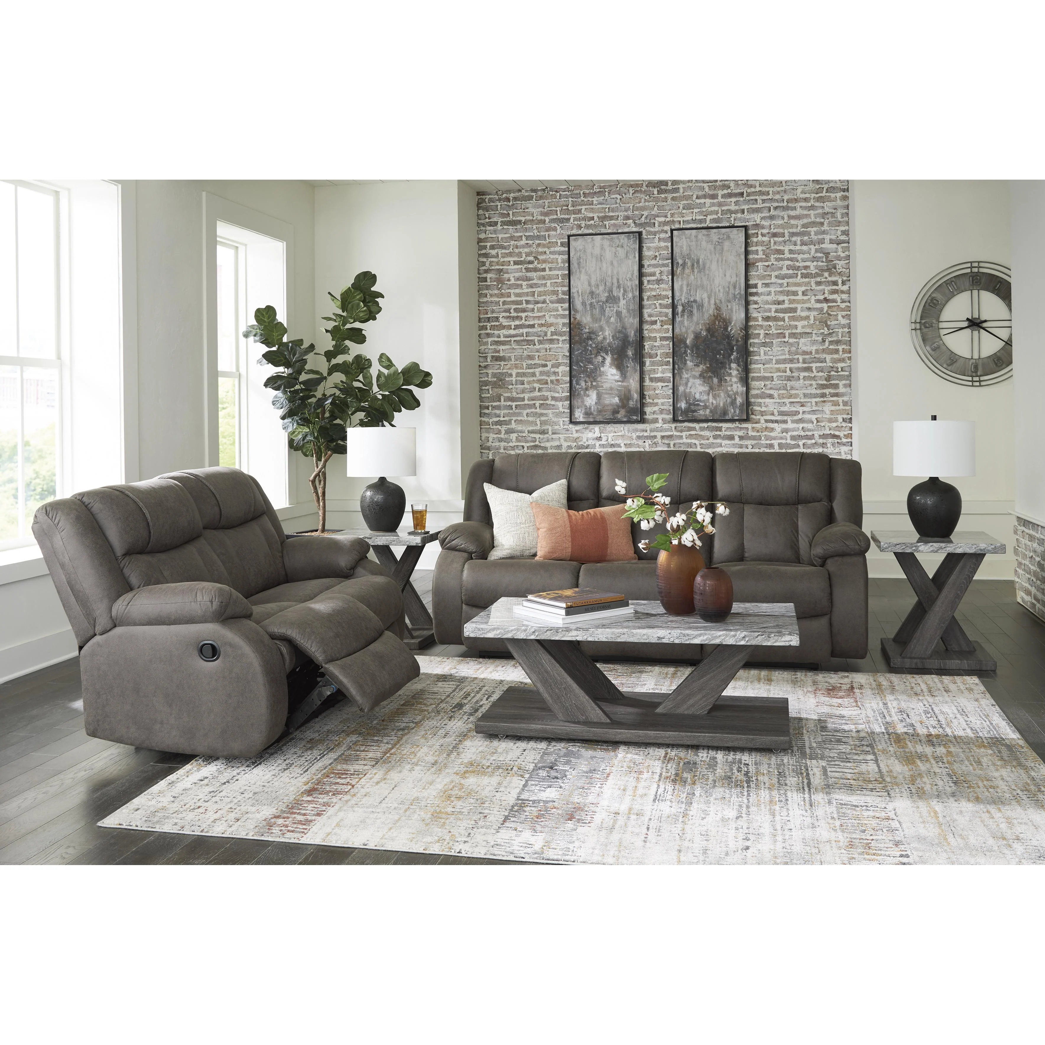 Signature Design by Ashley First Base 68804U1 2 pc Reclining Living Room Set - Image 1