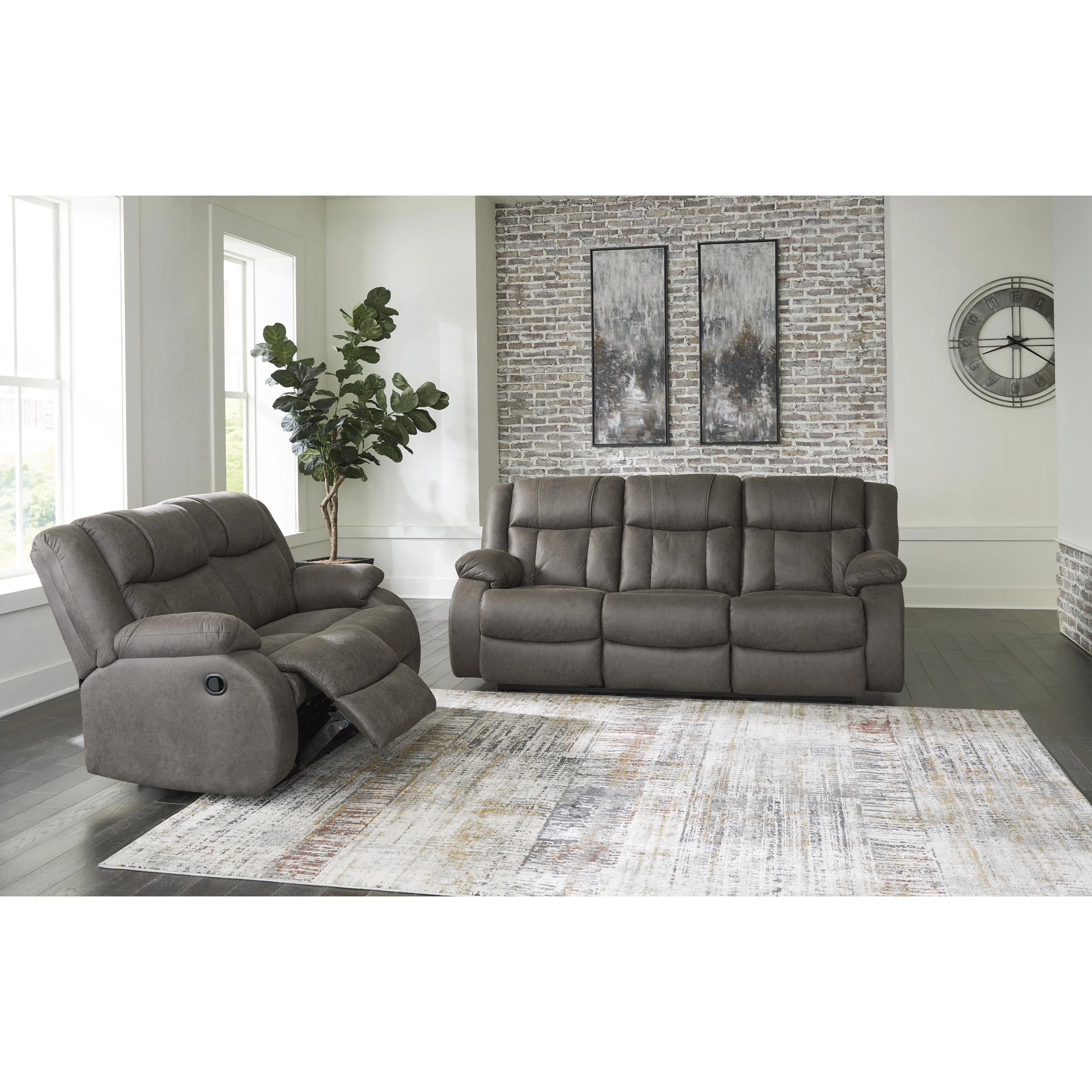 Signature Design by Ashley First Base 68804U1 2 pc Reclining Living Room Set - Image 2