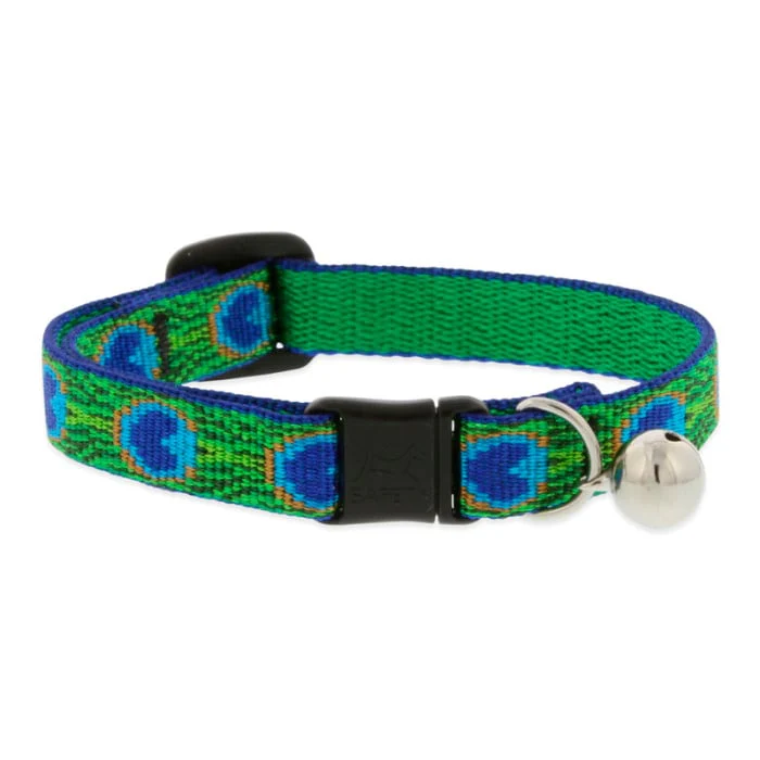 Lupine Pet Cat 1/2 In Wide 8-12 In Breakaway Safety Collar With Bell Original Designs Tailfeathers - Image 1