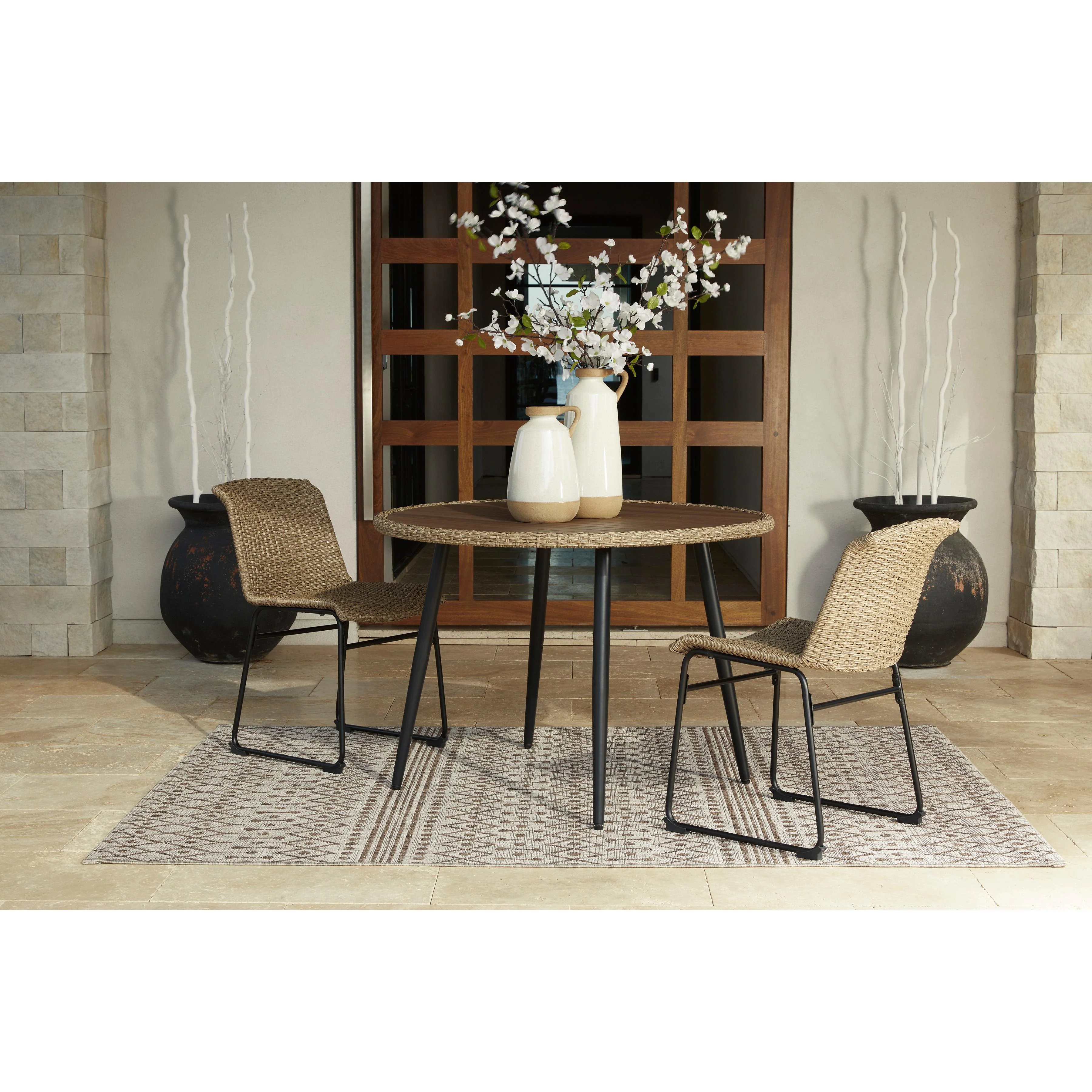 Signature Design by Ashley Amaris P369P1 3 pc Outdoor Dining Set