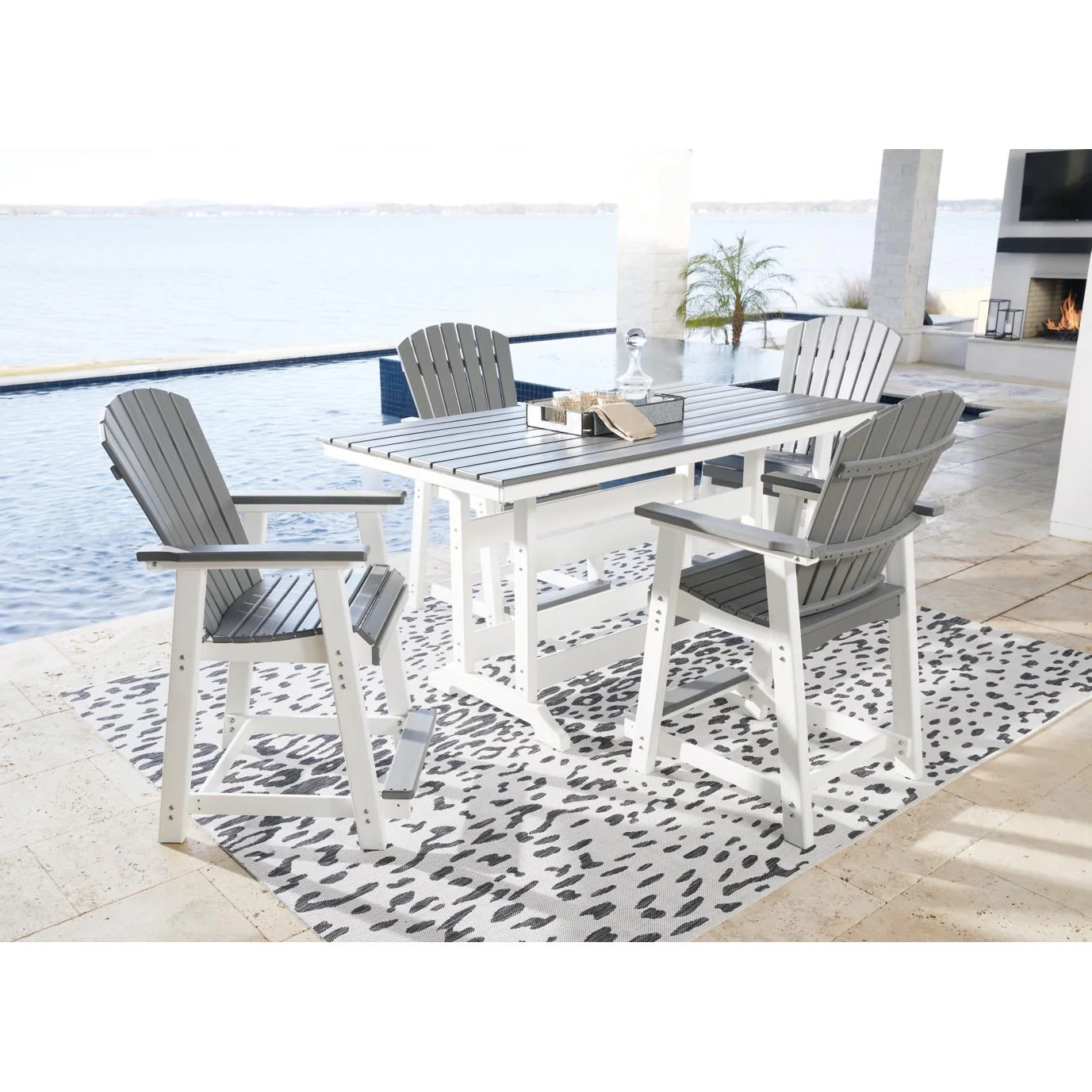 Signature Design by Ashley Transville P210P5 5-piece Outdoor Dining Set - Image 1