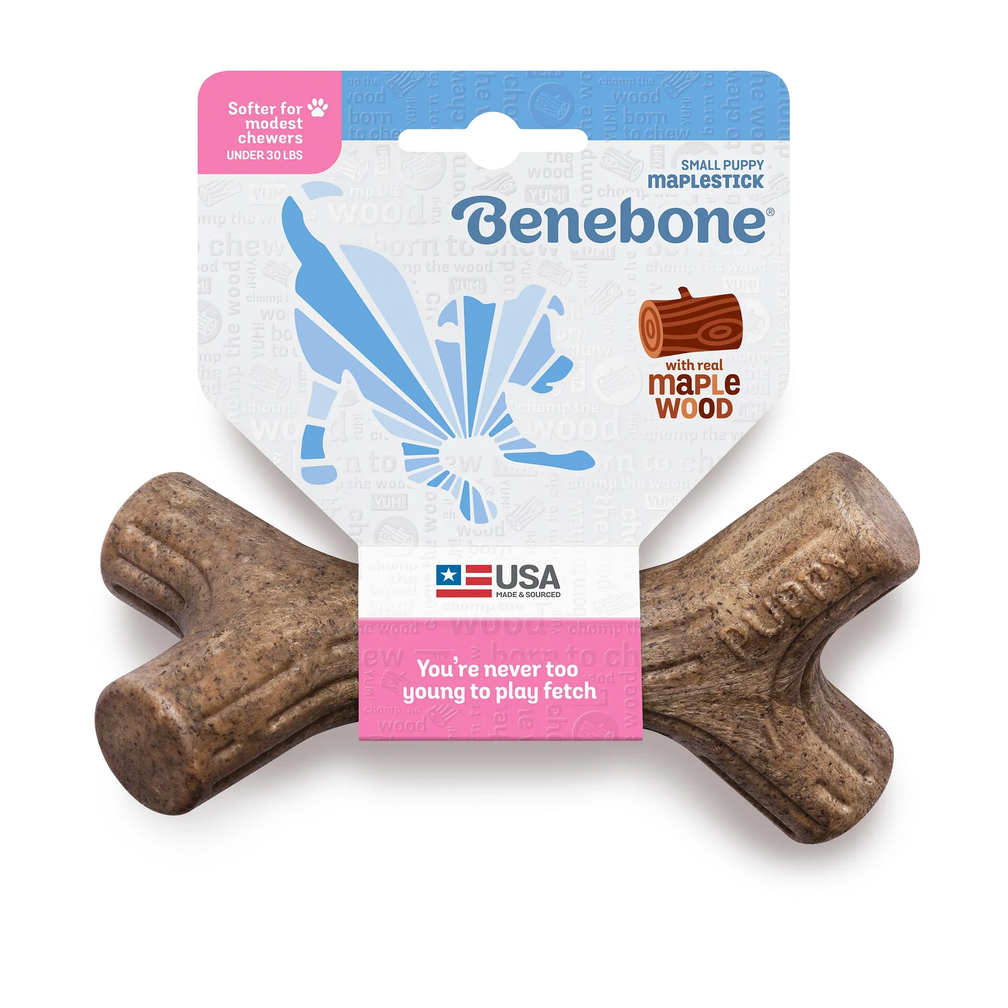 Benebone Puppy Maplestick Dog Chew Toy  Softer for Modest Chewers  Small - Image 1