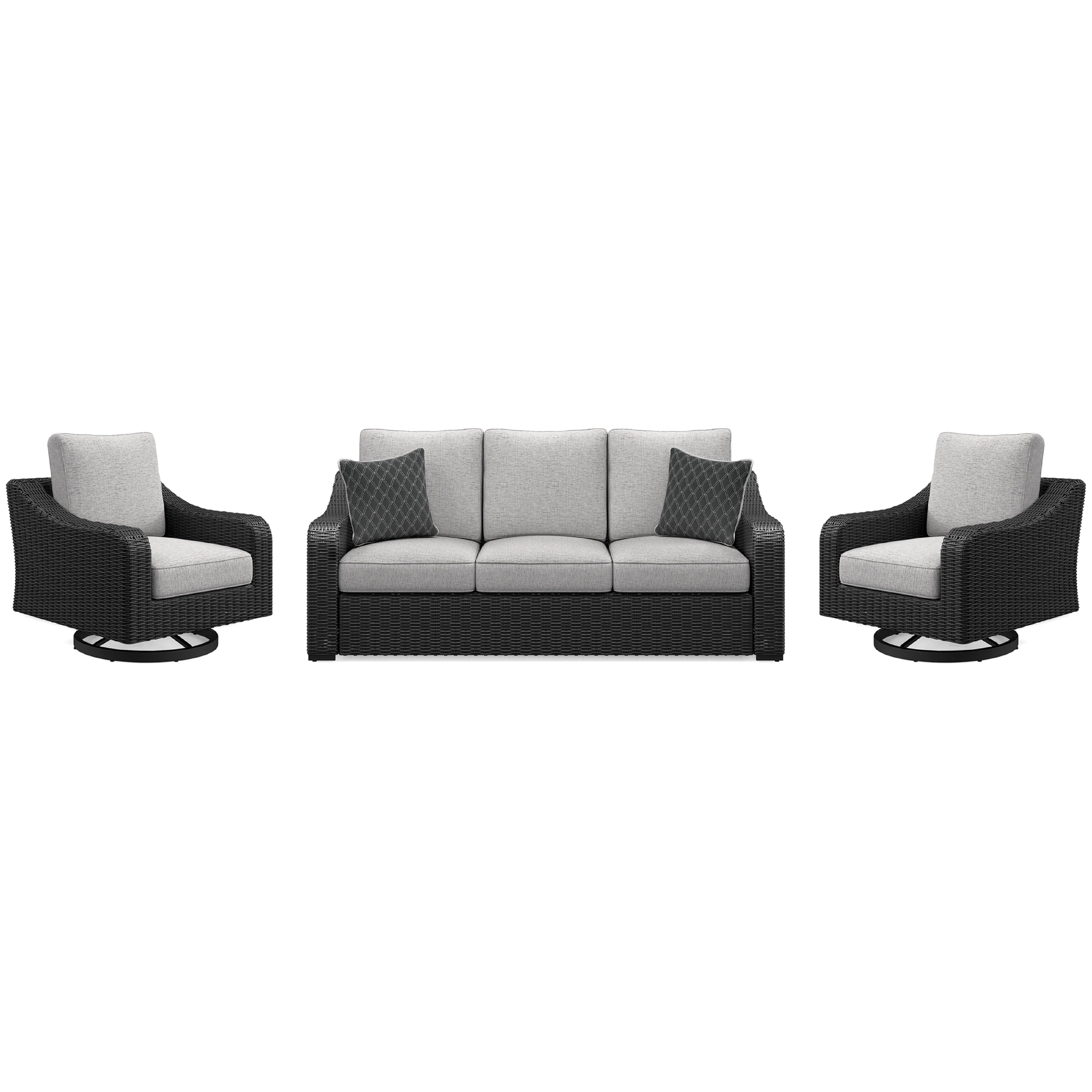 Signature Design by Ashley Beachcroft P792P8 3 pc Outdoor Seating Set