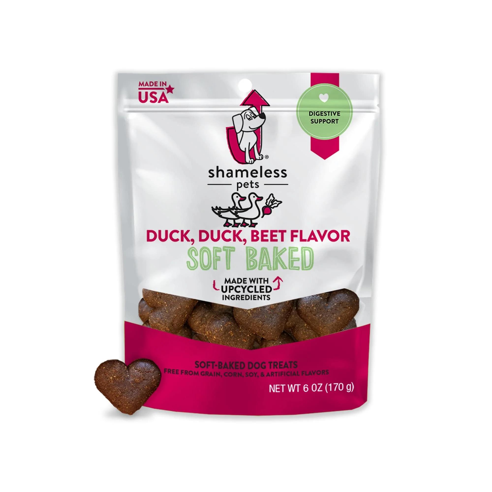 Shameless Pets Duck Beet Flavor Soft Baked Dog Treat 6oz - Image 1