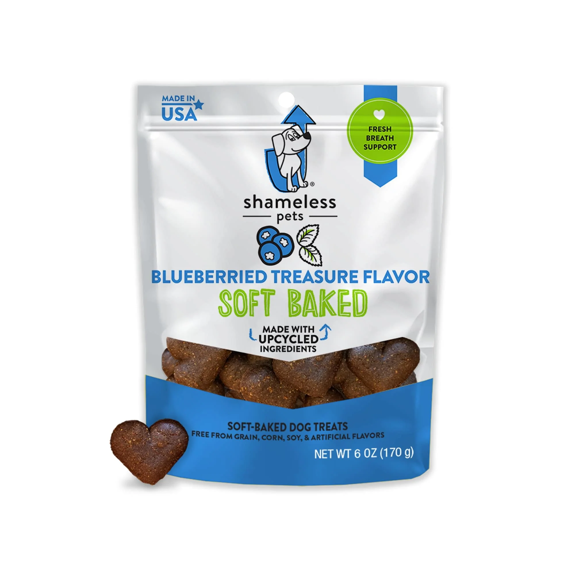 Shameless Pets Blueberried Treasure Flavor Soft Baked Dog Treat 6oz - Image 1