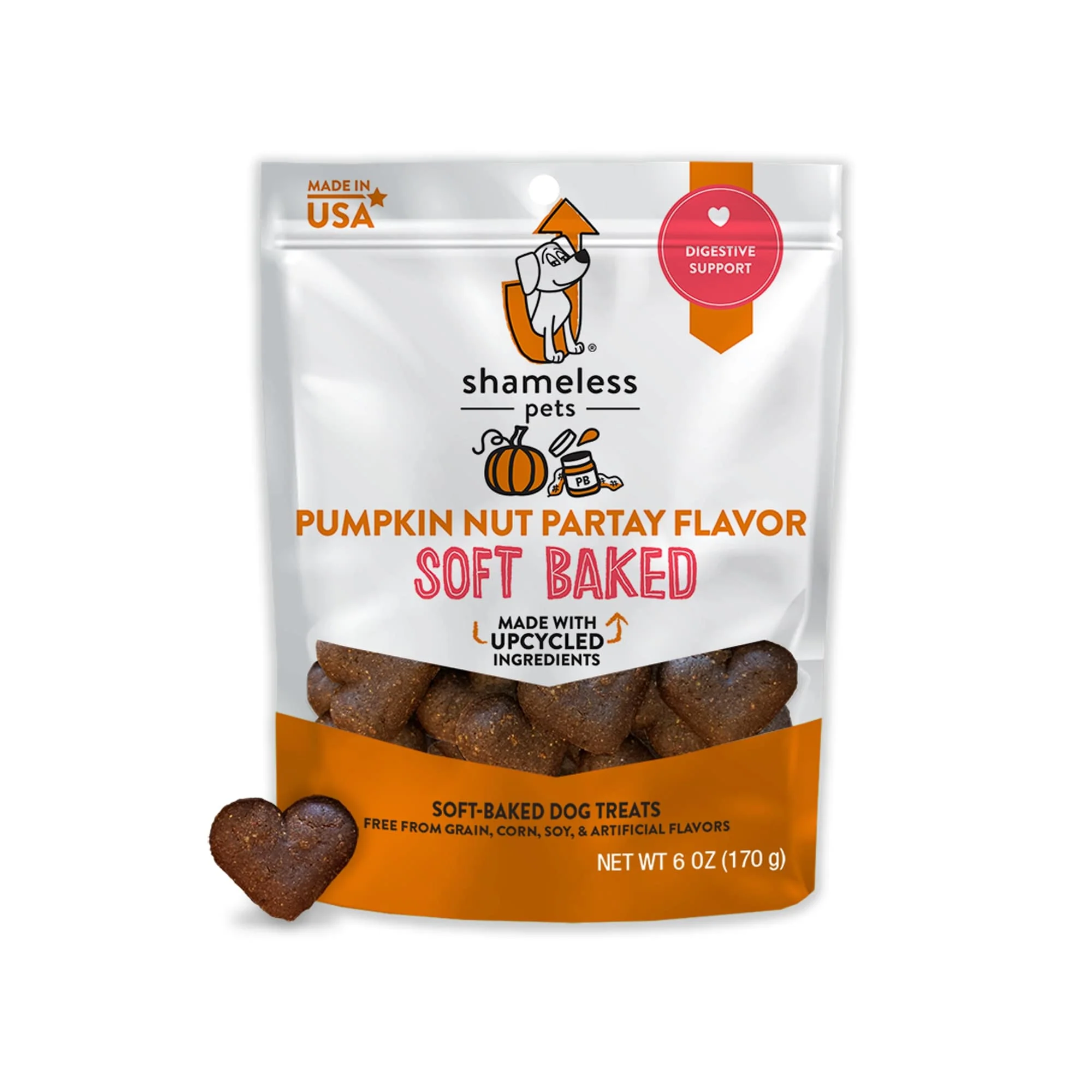 Shameless Pets Pumpkin Nut Partay Soft Baked Chewy Dog Treats 6oz - Image 1
