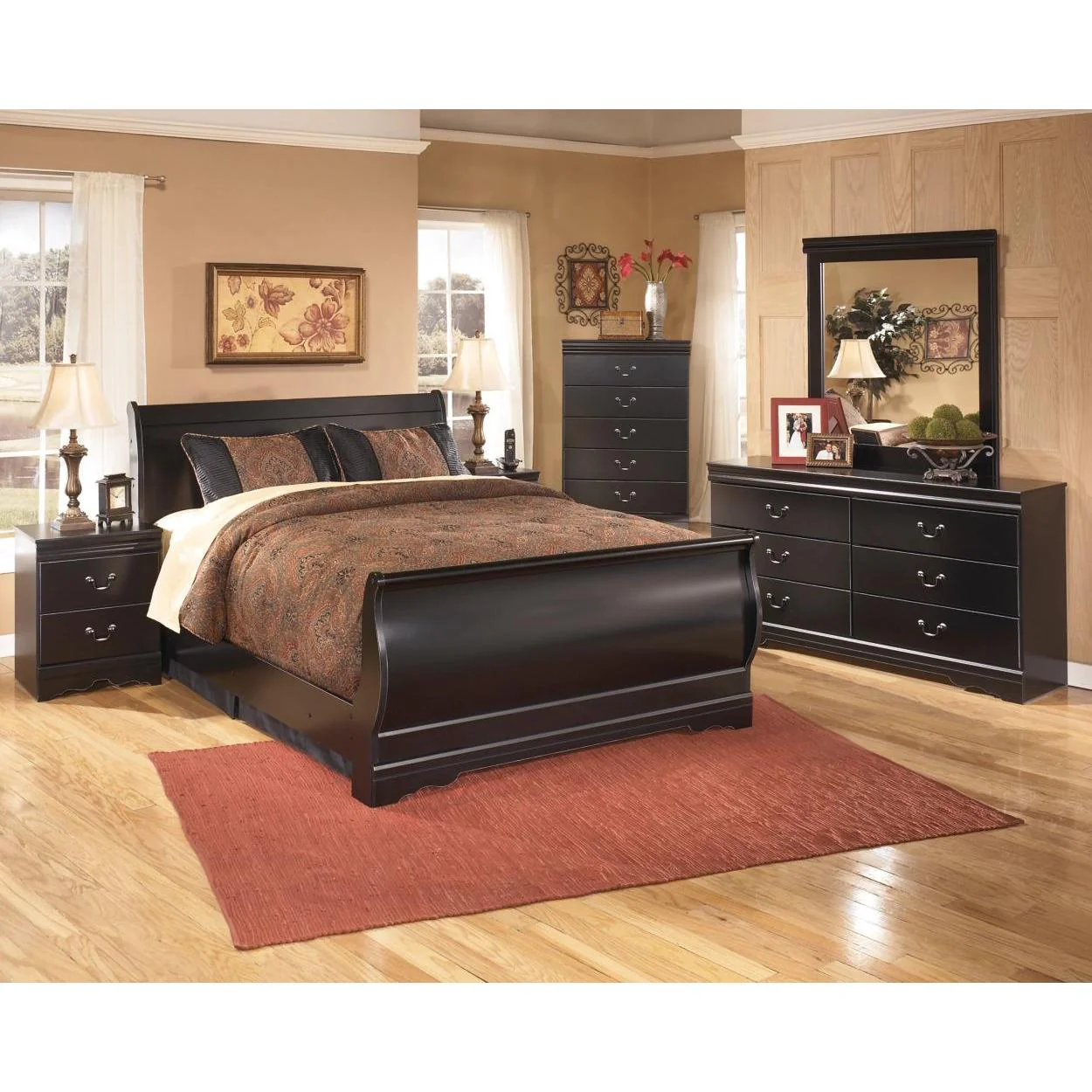 Signature Design by Ashley Huey Vineyard B128B20 6 pc Full Sleigh Bedroom Set - Image 1