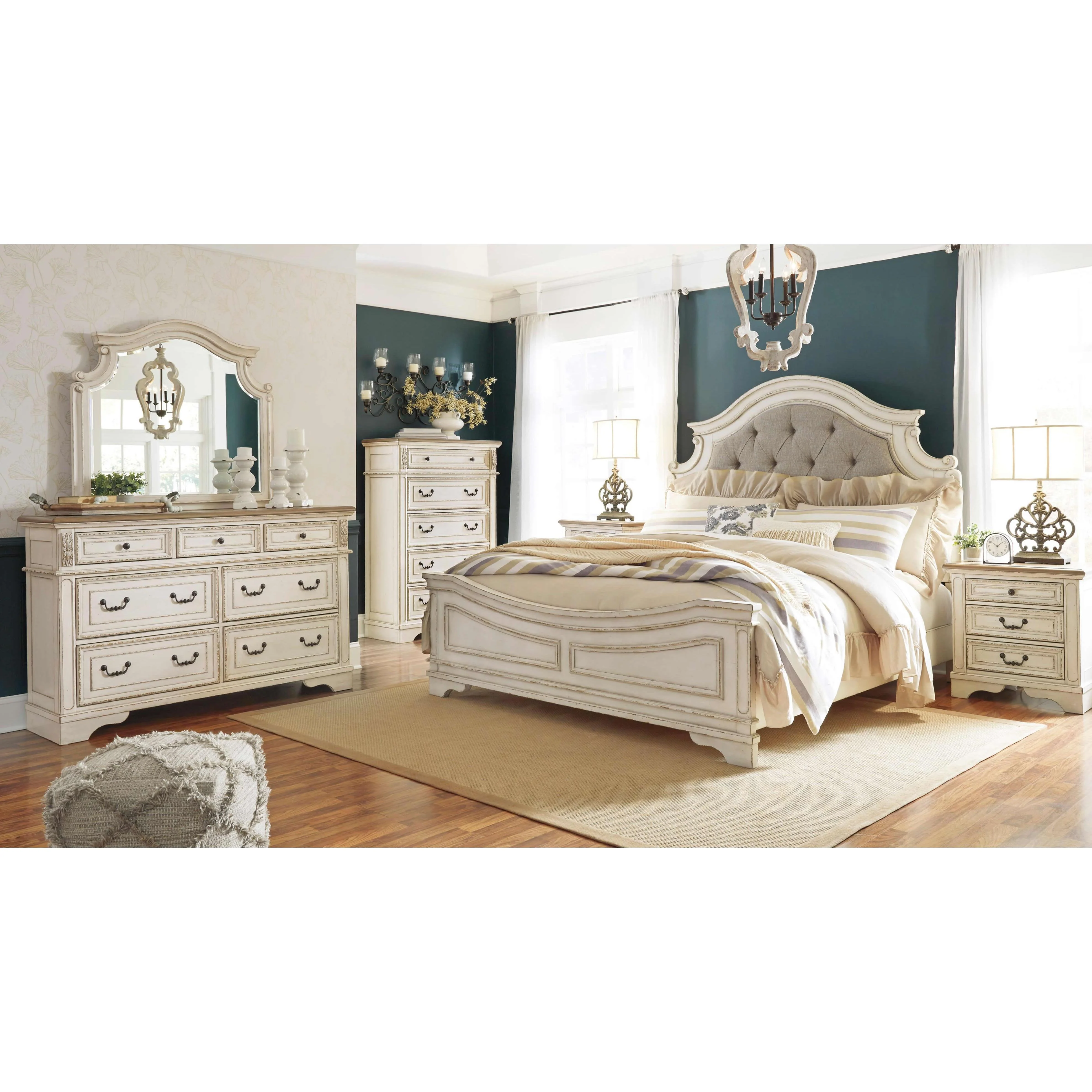 Signature Design by Ashley Realyn B743B56 7 pc Queen Panel Bedroom Set - Image 1