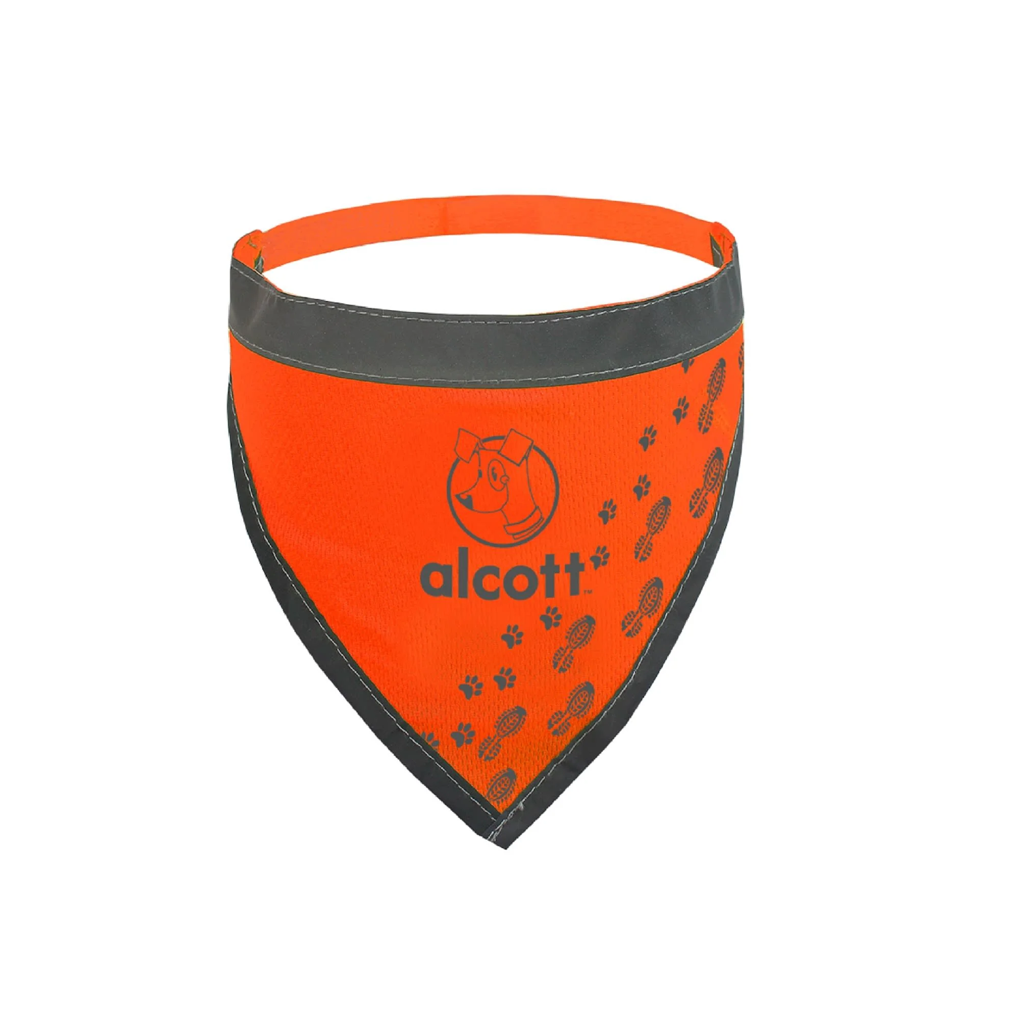 Alcott Essential Visibility Dog Bandana, Neon Orange, Small - Image 1