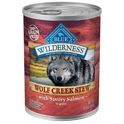 Blue Buffalo Wilderness Grain Free Wolf Creek Stew Wet Dog Food With Savory Salmon - 12.5oz - Image 1
