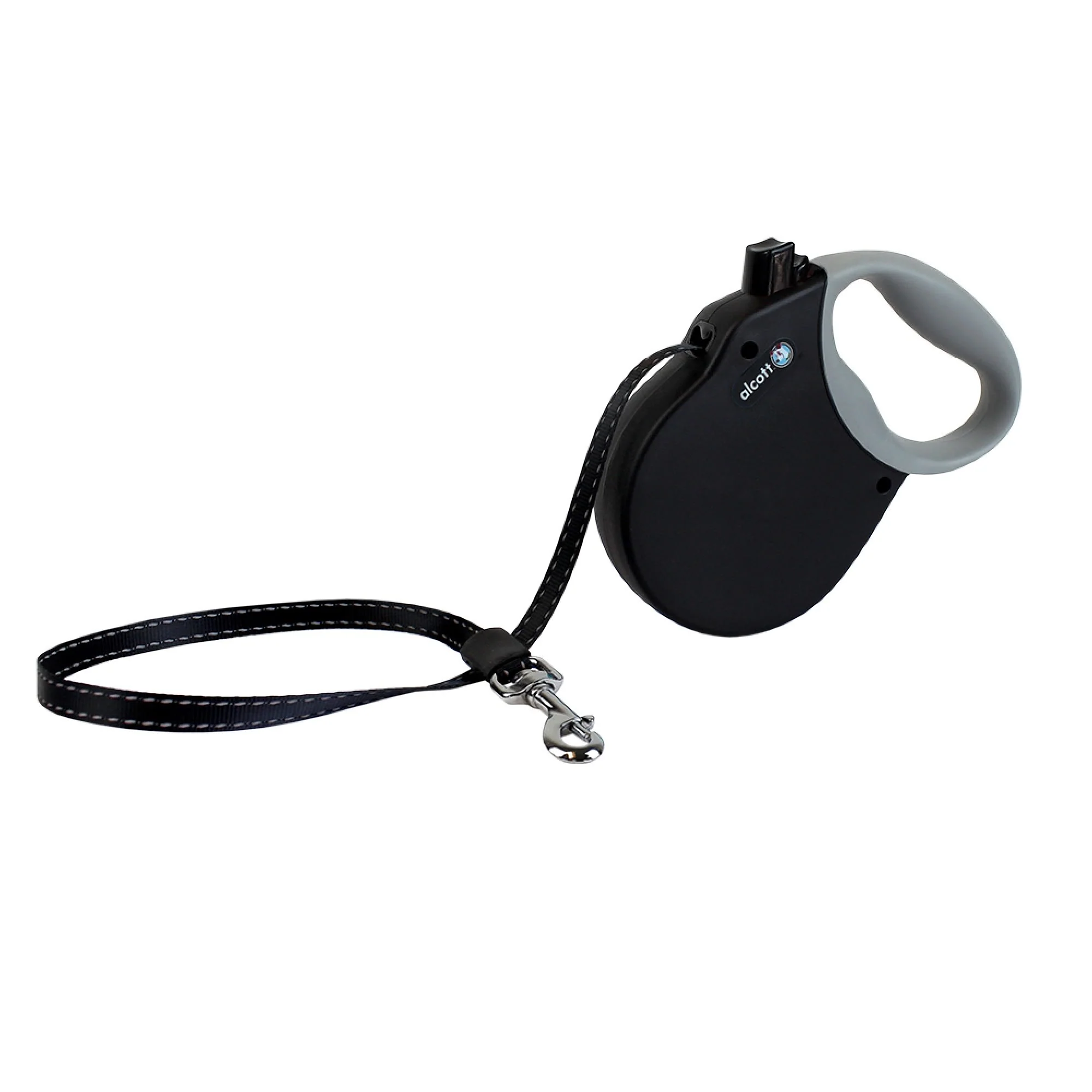 Alcott Retractable Leash Medium Up To 65 Pounds Black - Image 1