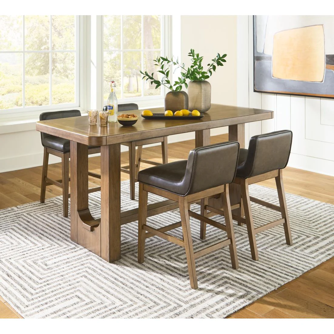 Signature Design by Ashley Cabalynn D974D3 5 pc Counter Height Dining Set - Image 2