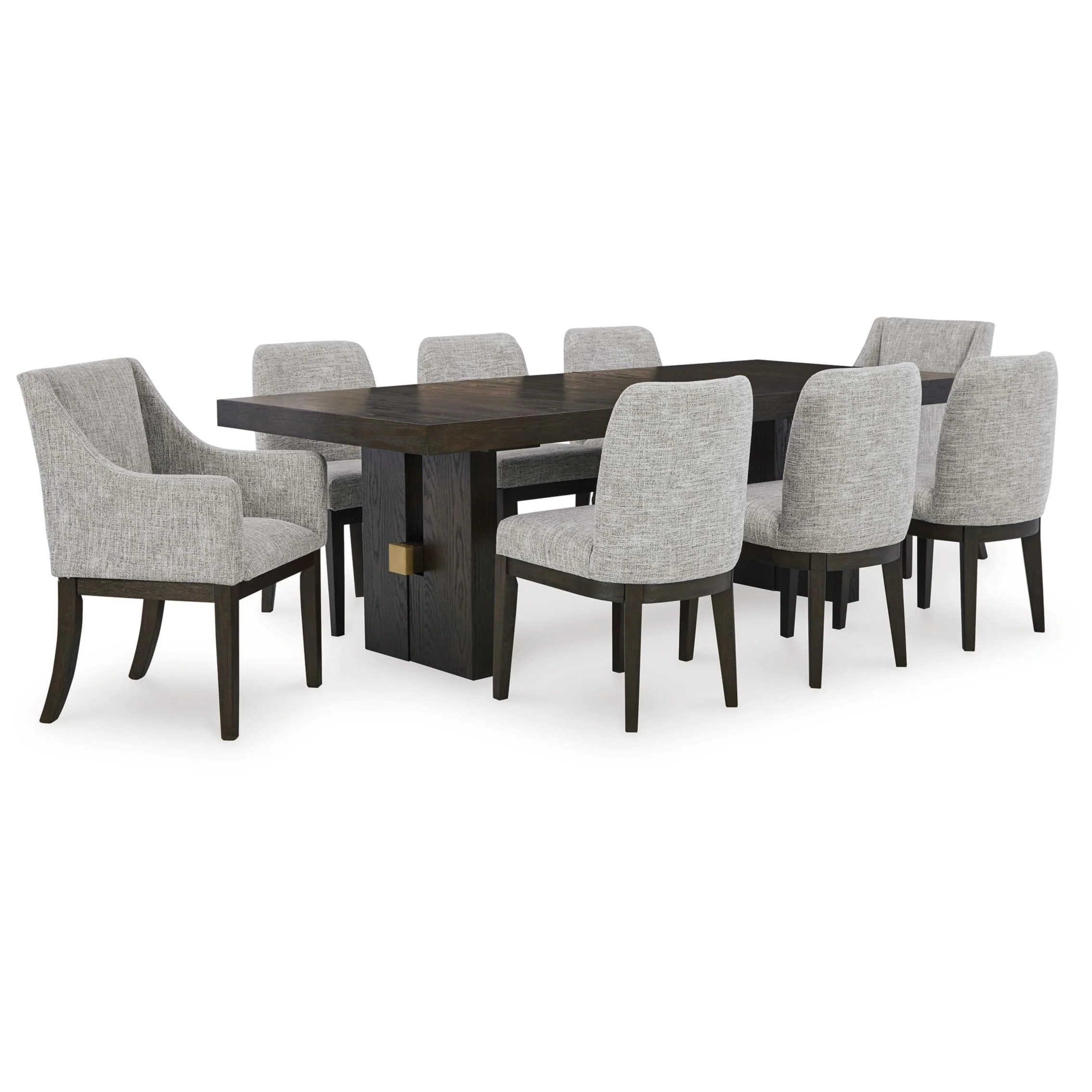 Signature Design by Ashley Burkhaus D984D7 9 pc Dining Set - Image 1