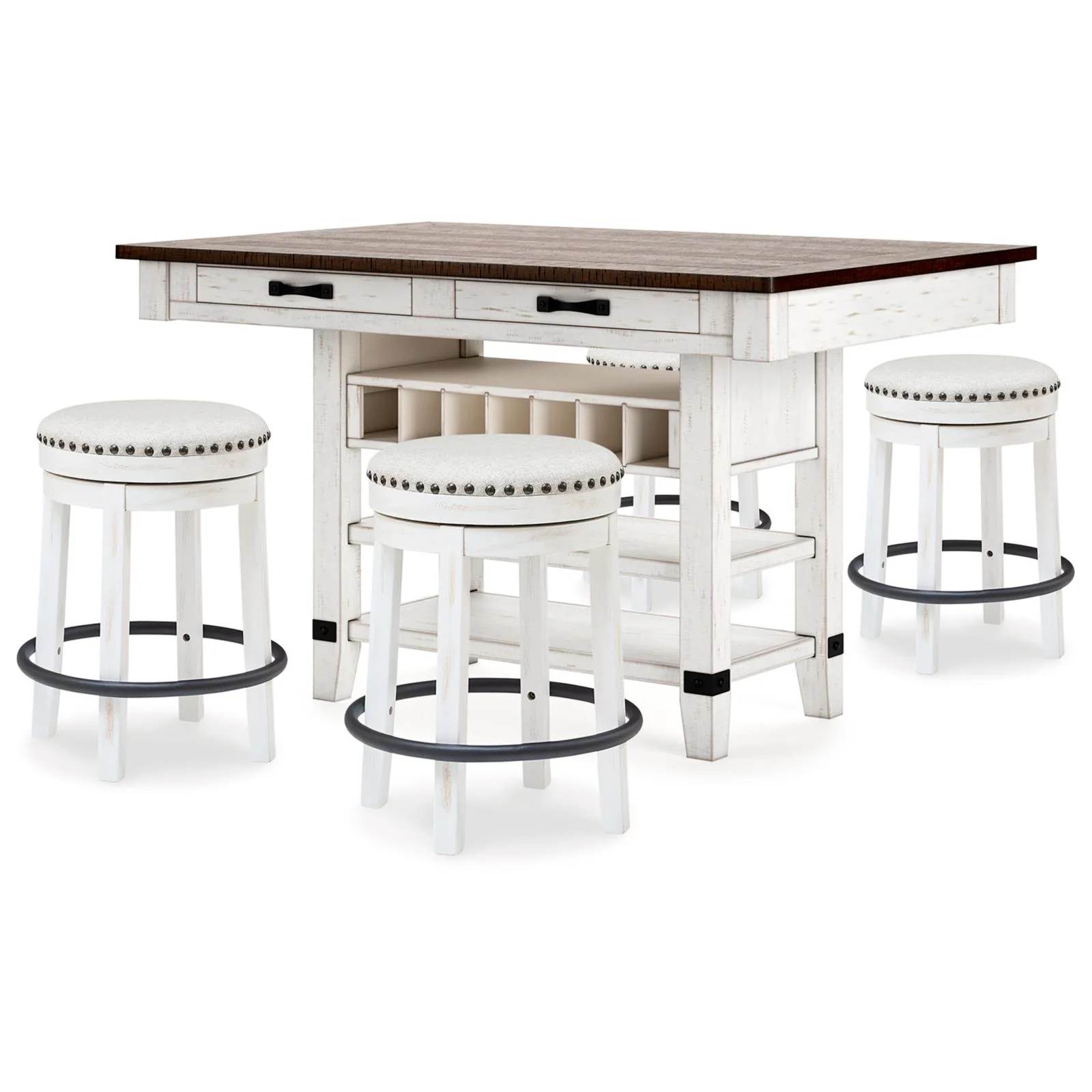 Signature Design by Ashley Valebeck D546D10 5 pc Counter Height Dining Set - Image 2