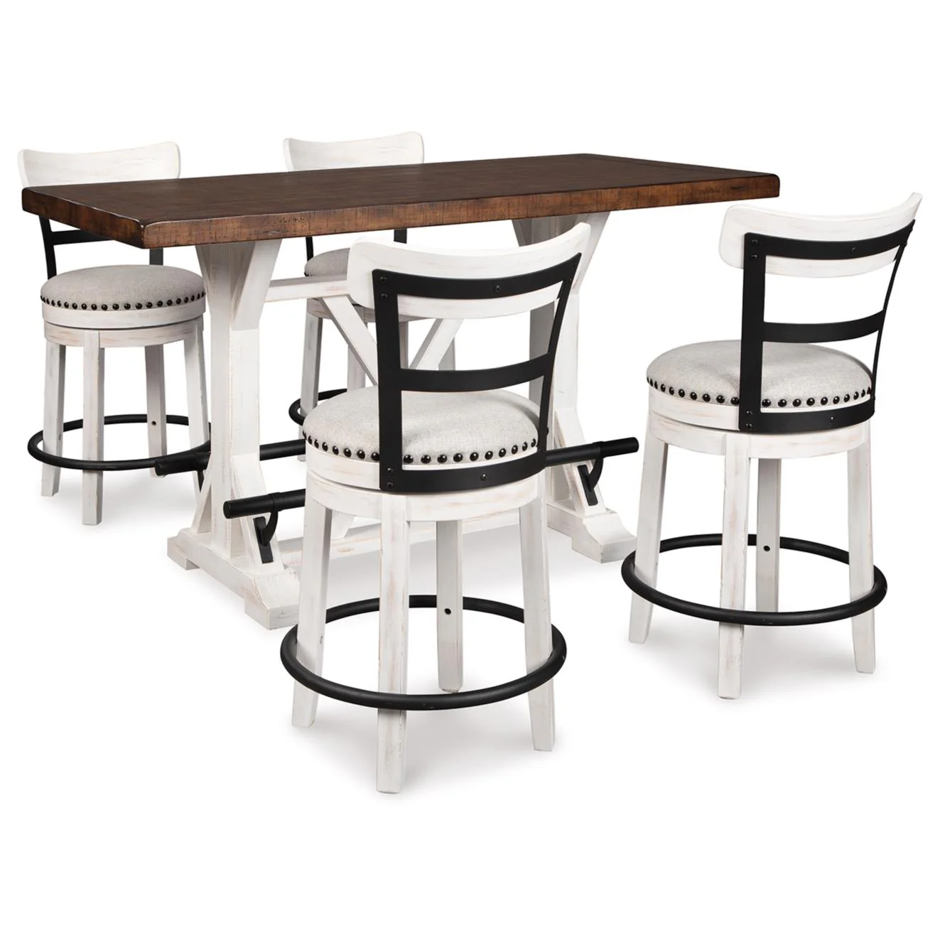 Signature Design by Ashley Valebeck D546D4 5 pc Counter Height Dining Set