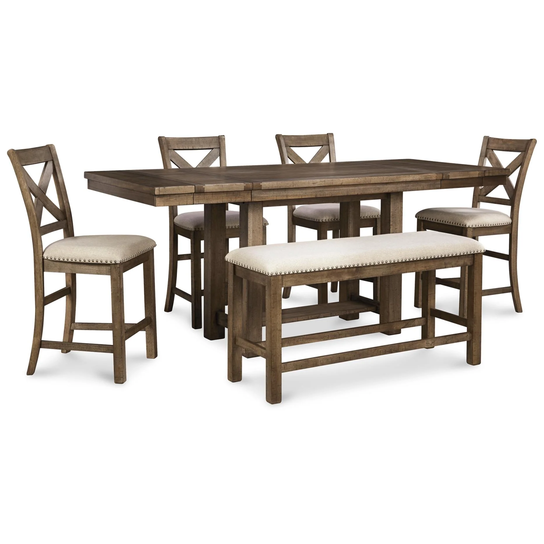 Signature Design by Ashley Moriville D631D3 6 pc Counter Height Dining Set - Image 2