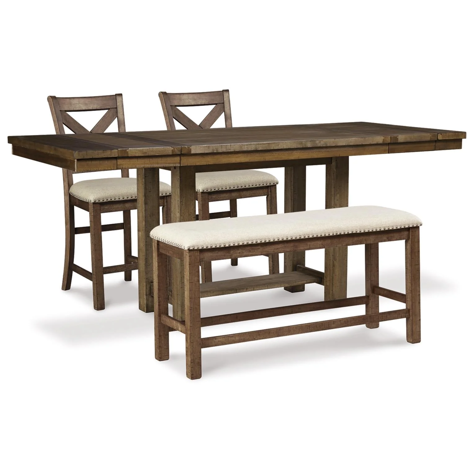 Signature Design by Ashley Moriville D631D9 4 pc Counter Height Dining Set