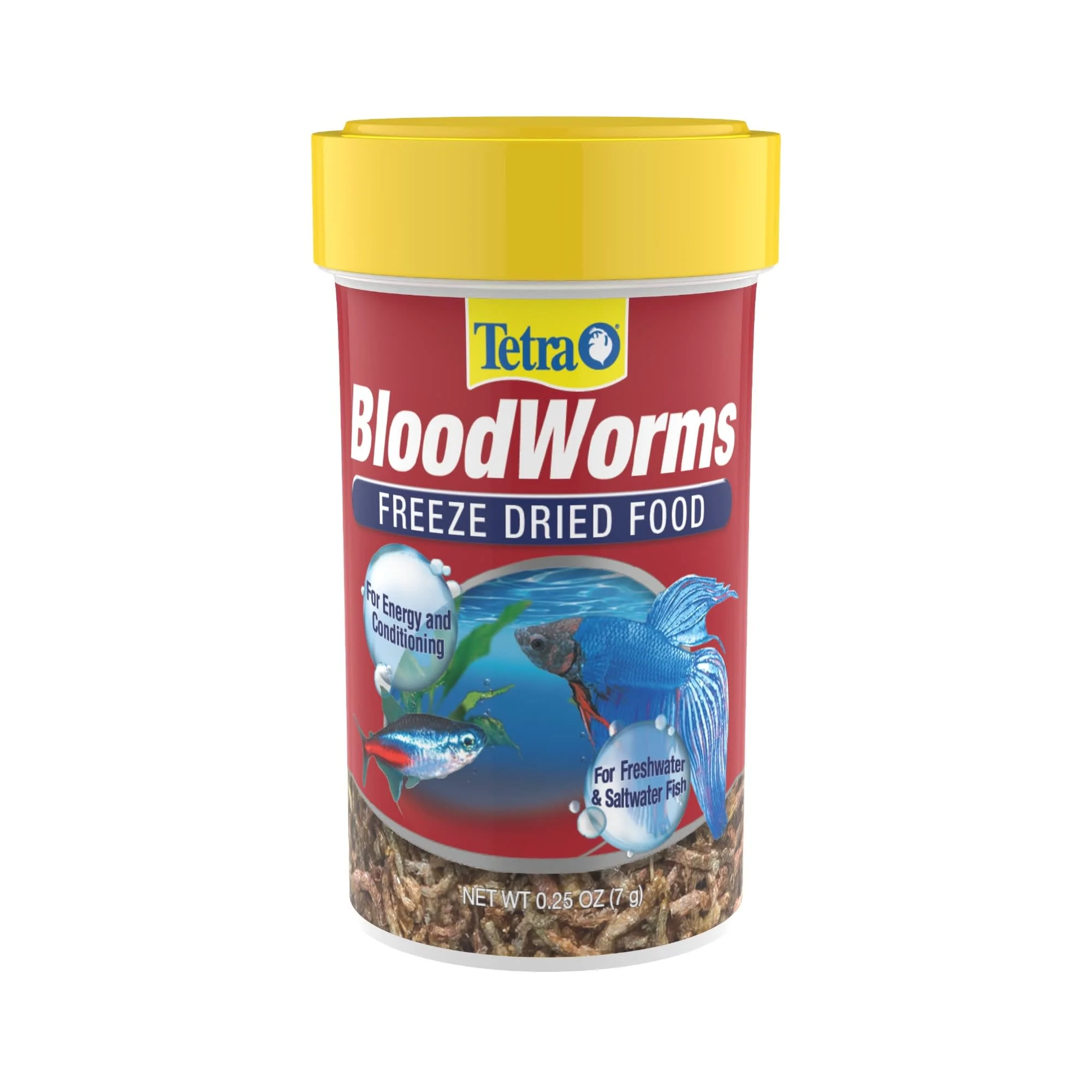 Tetra BloodWorms 0.25 Ounce, Freeze-Dried Food for Freshwater and Saltwater Fish - Image 1