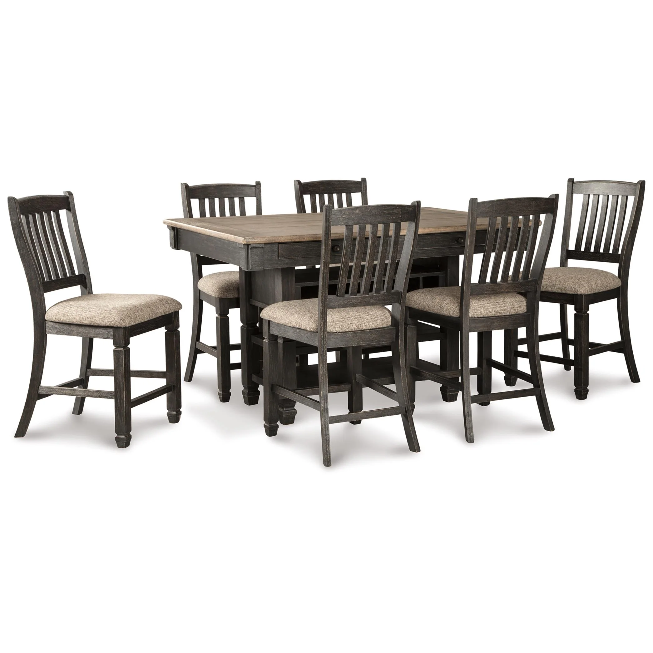 Signature Design by Ashley Tyler Creek D736D5 7 pc Counter Height Dining Set - Image 2