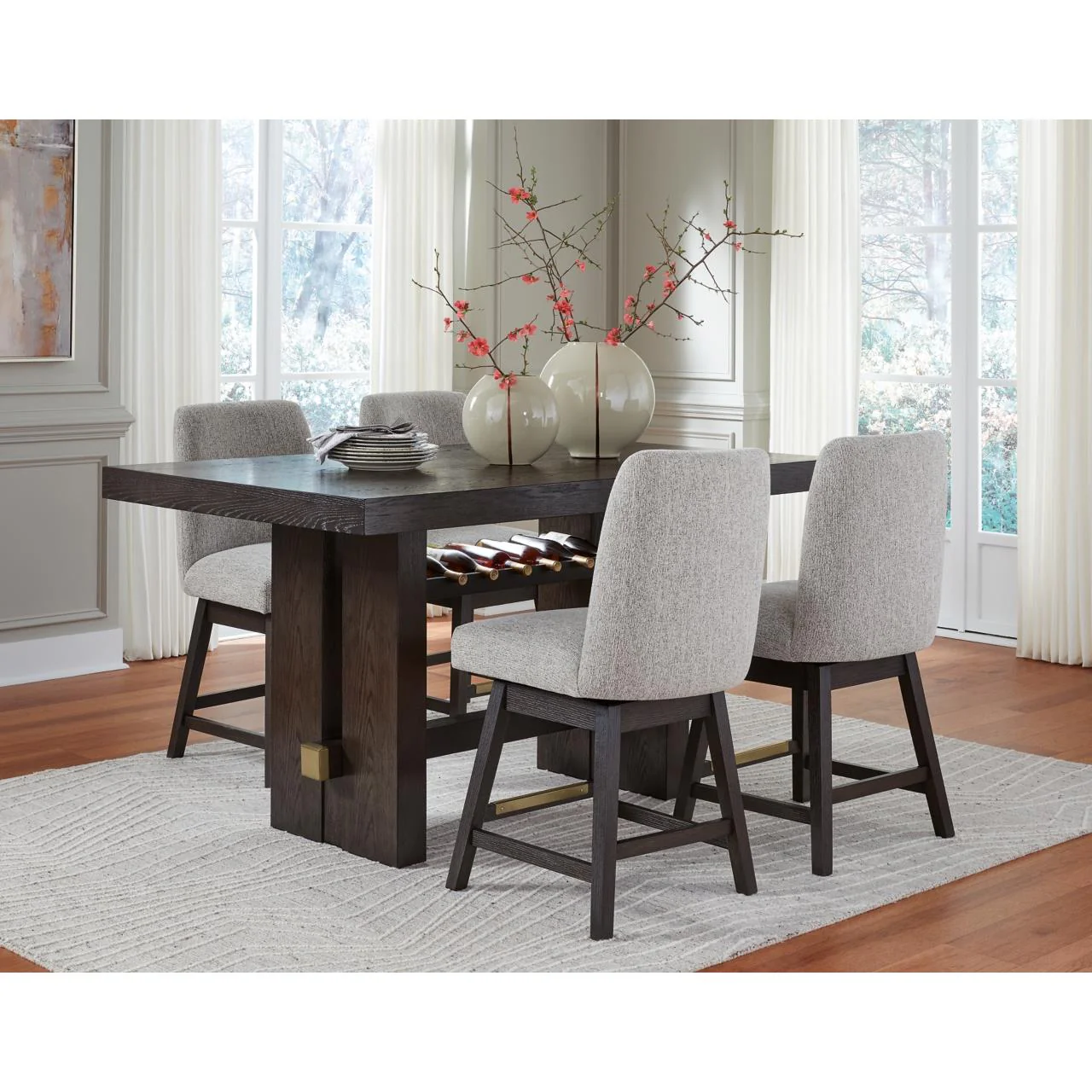 Signature Design by Ashley Burkhaus D984D5 5 pc Counter Height Dining Set - Image 1