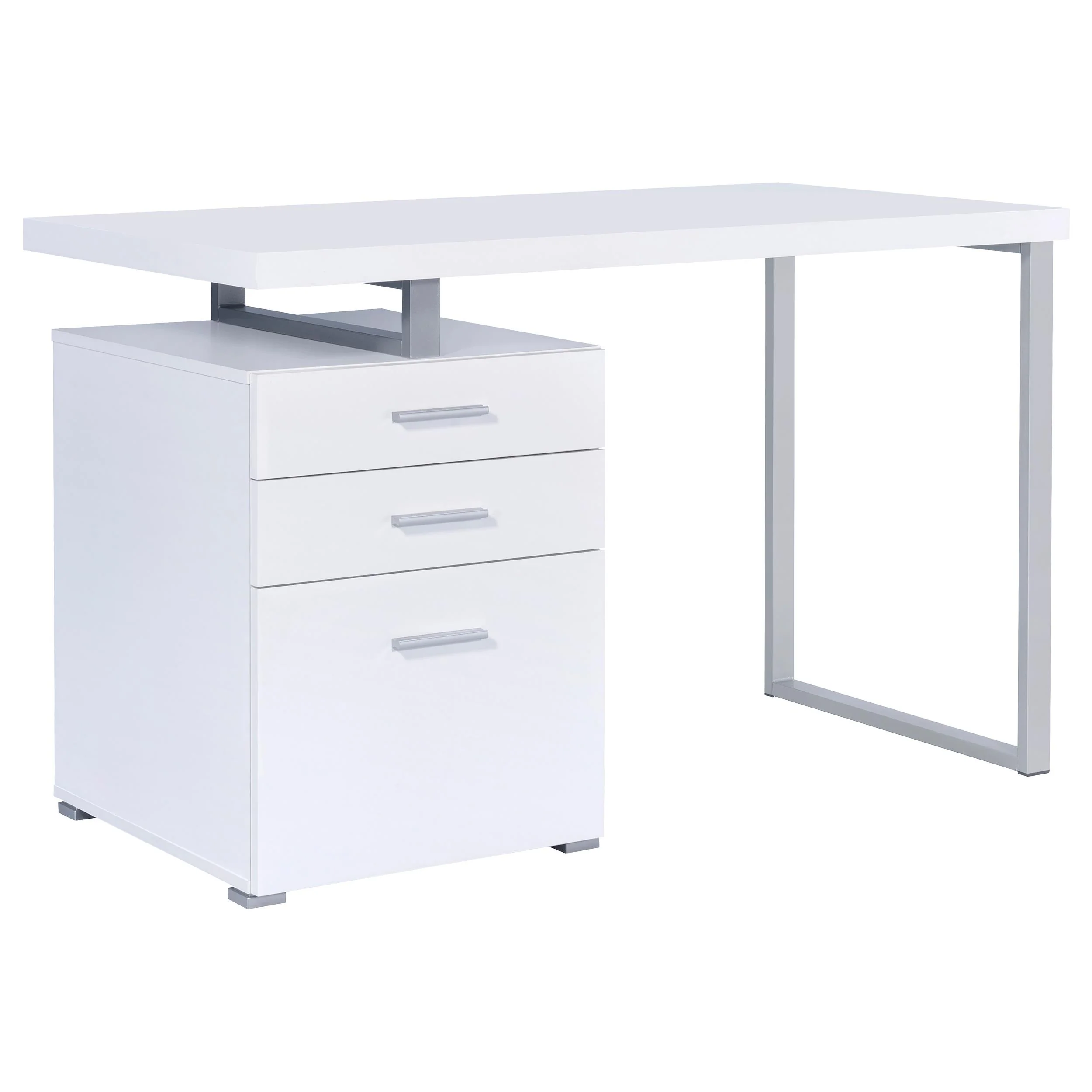 Coaster Furniture Brennan 800325 47-inch 3-Drawer Office Computer Desk – White