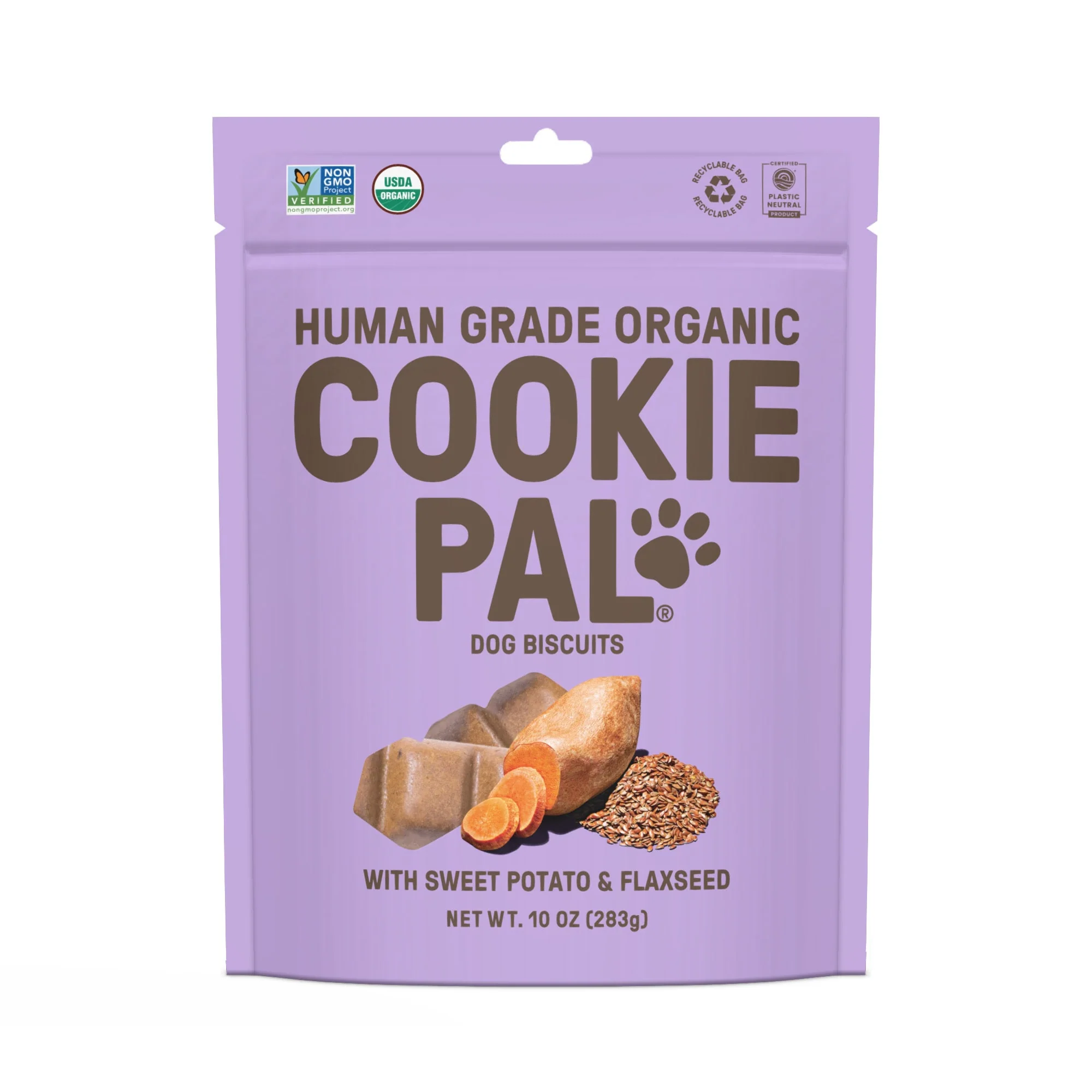 Cookie Pal Sweet Potato Flax Dog Biscuits 10oz - Image 1