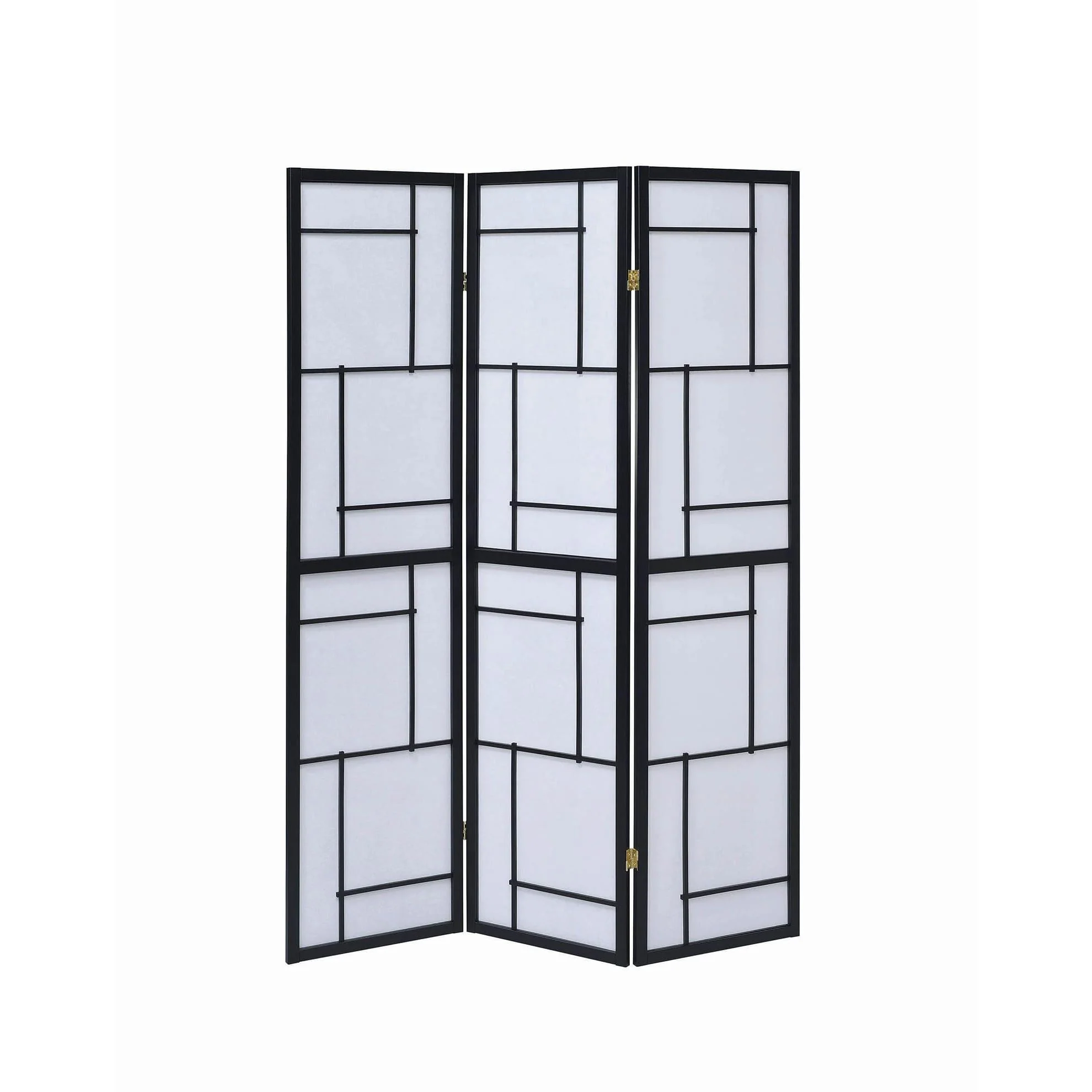 Coaster Furniture Damis 900102 3-Panel Room Divider Folding Shoji Screen - Black - Image 2