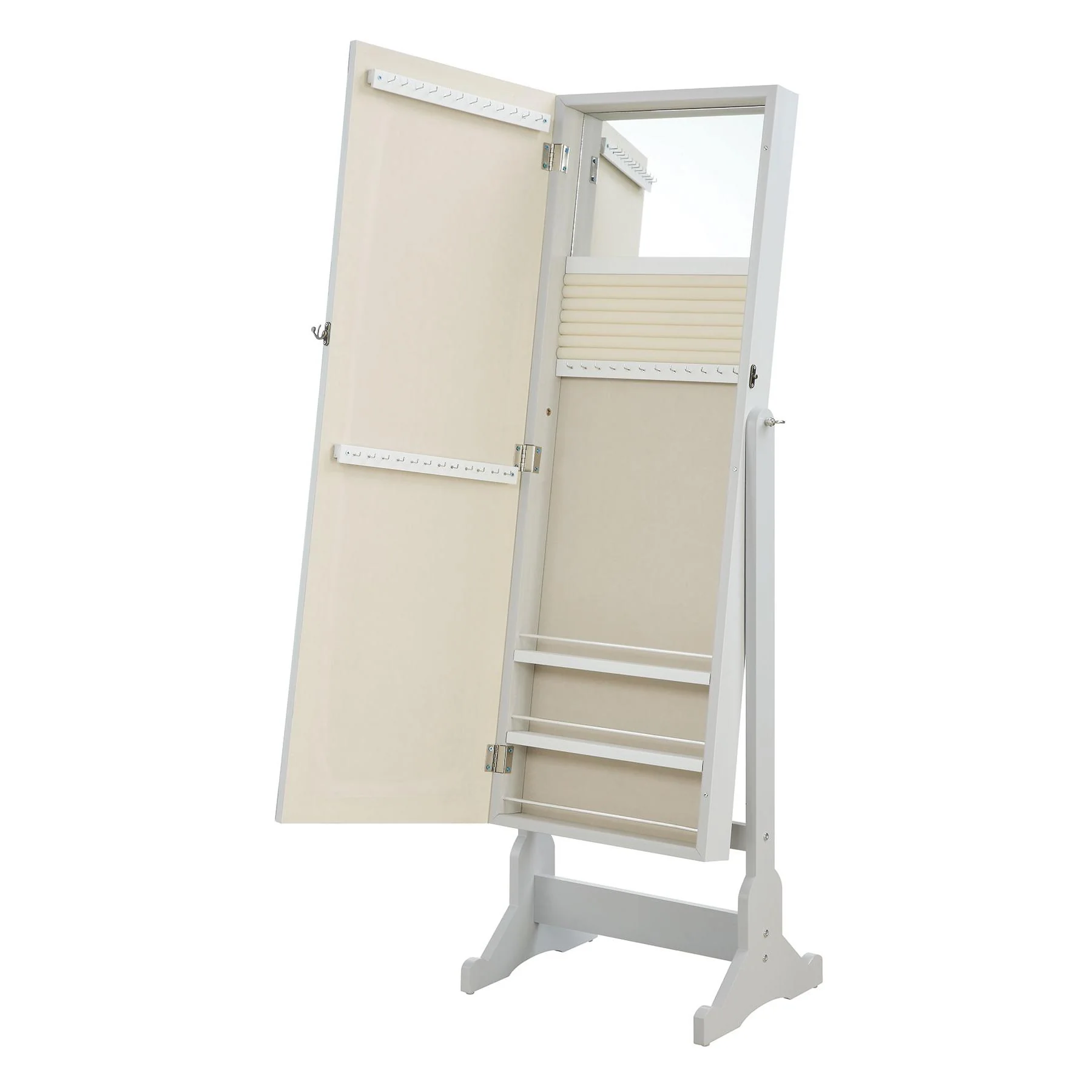 Coaster Furniture Yvonne 901866 Cheval Mirror with Jewelry Storage - Dove Grey - Image 2