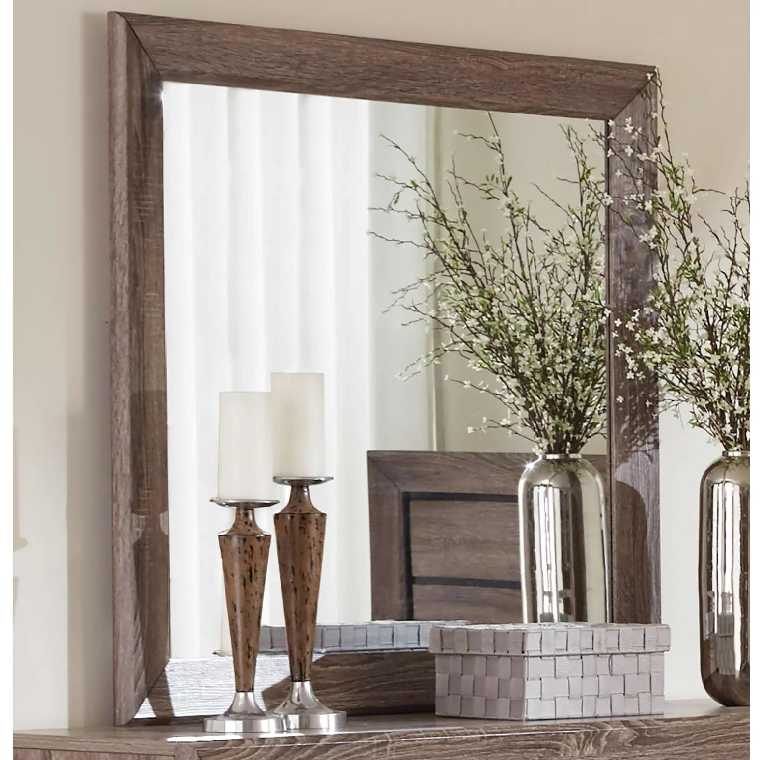 Coaster Furniture Kauffman 204194 Dresser Mirror – Washed Taupe