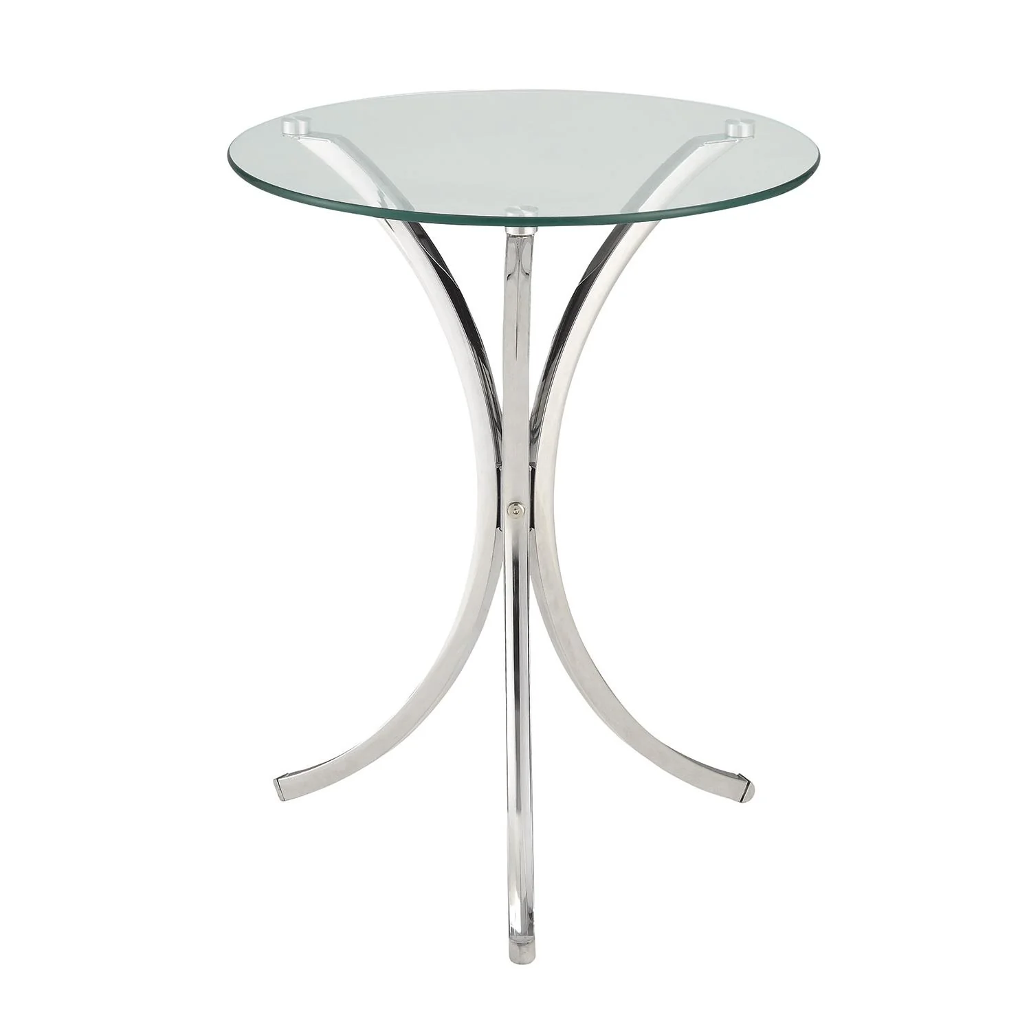 Coaster Furniture Eloise 902869 Round Glass Top Accent Side Table - Chrome - Image 1