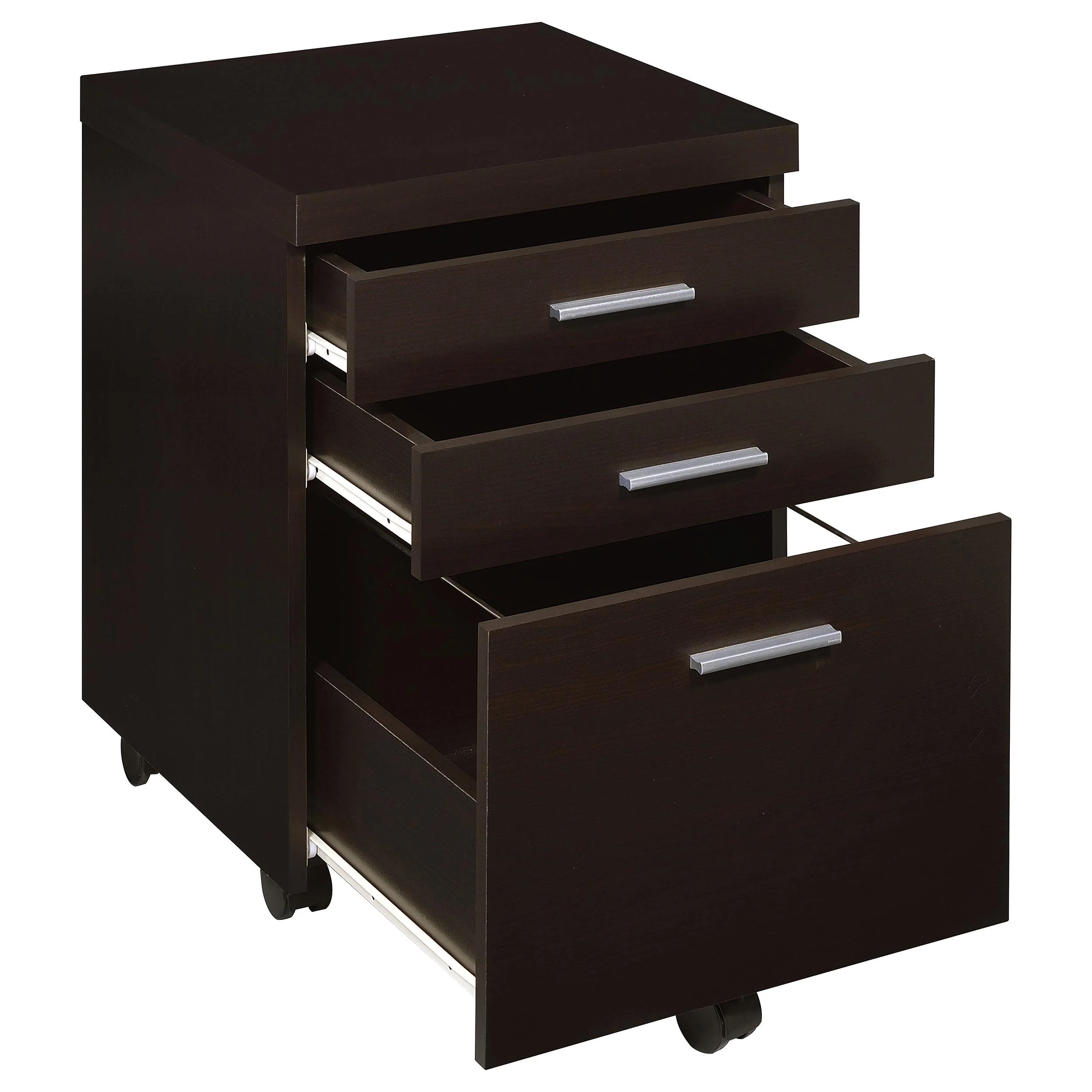 Coaster Furniture Skylar 800894 3-Drawer Home Office Mobile File Cabinet - Cappuccino - Image 2