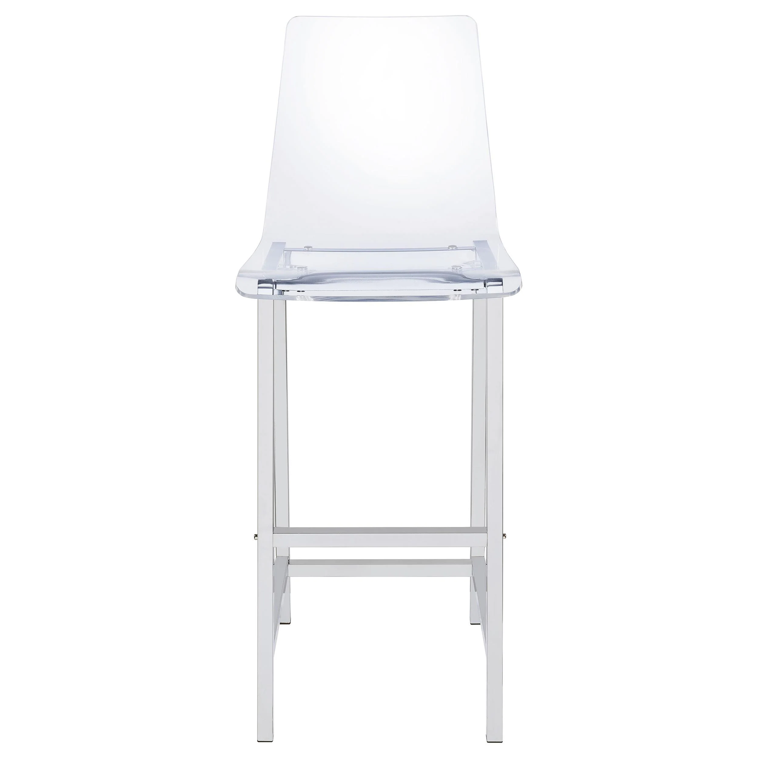 Coaster Furniture Juelia 100295 Clear Acrylic Bar Chair - Chrome (Set of 2) - Image 2