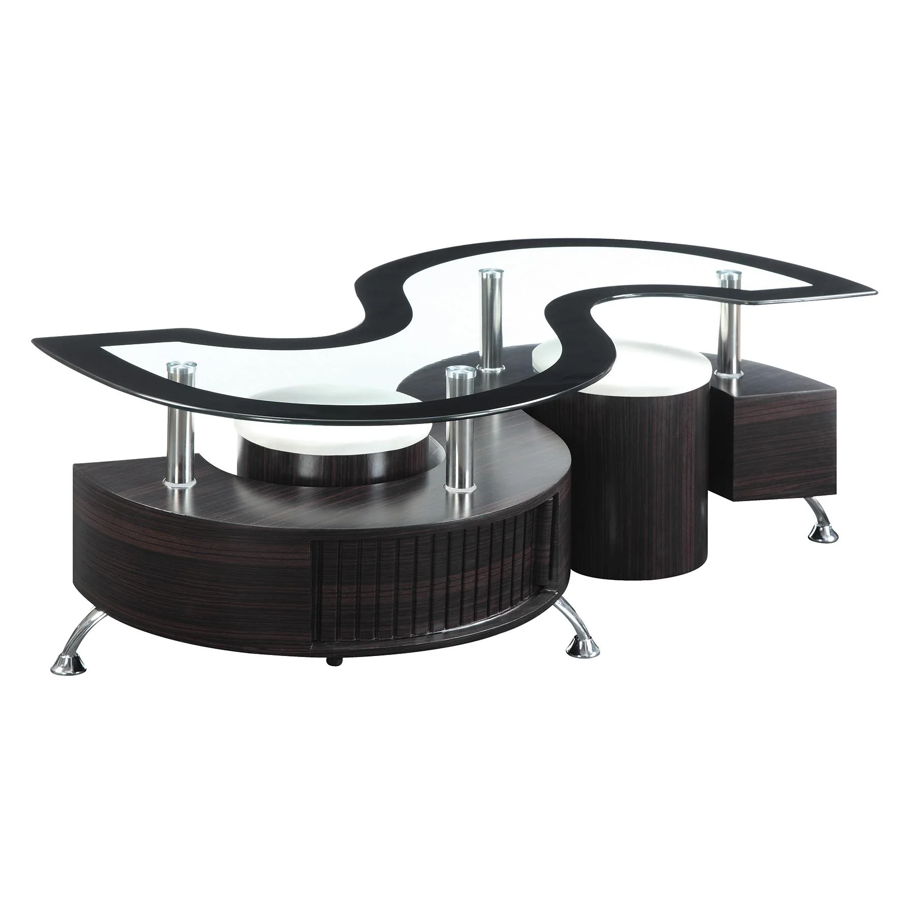 Coaster Furniture Buckley 720218 3-piece Coffee Table and Stools Set - Cappuccino - Image 1