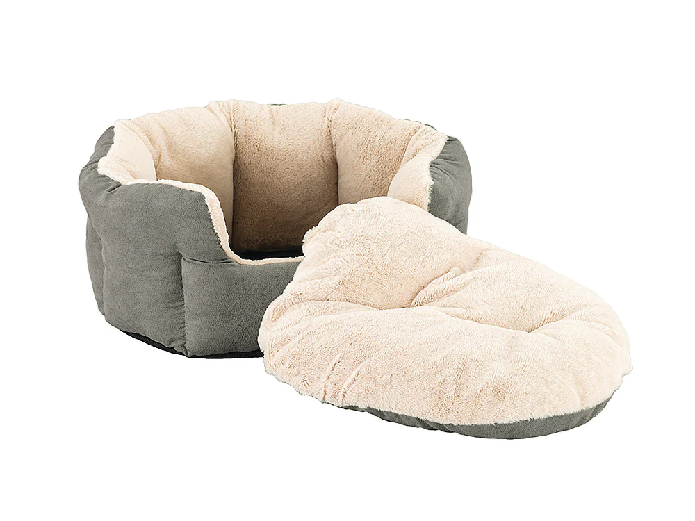Spot Ethical Pet Sleep Zone Reversible Cushion Dog Bed 18In Light Gray - Image 1