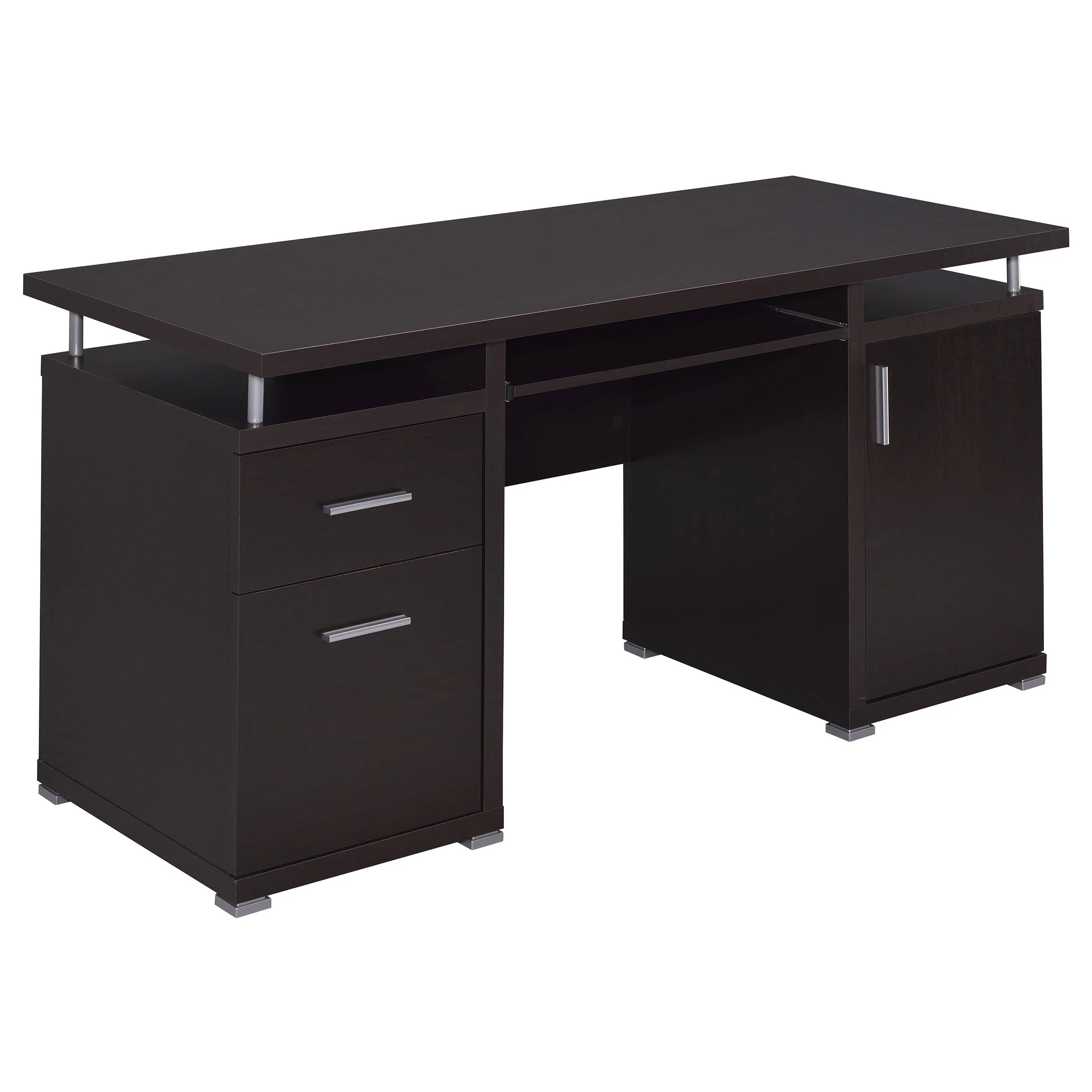 Coaster Furniture Tracy 800107 55-inch 2-Drawer Office Computer Desk – Cappuccino