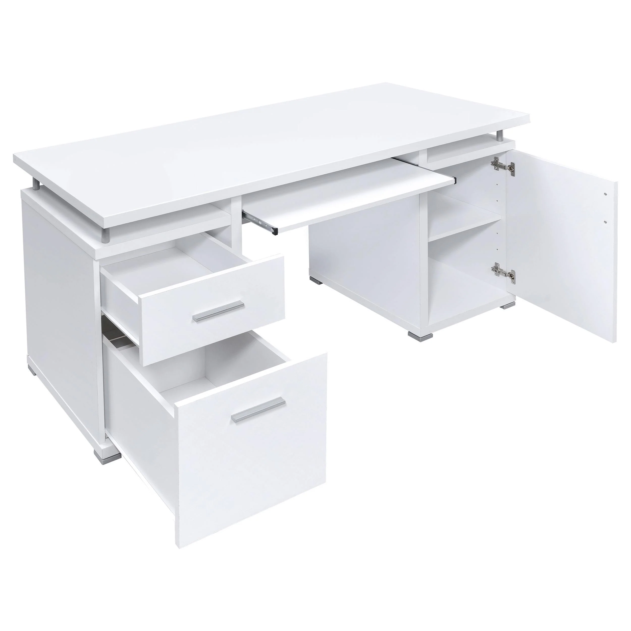 Coaster Furniture Tracy 800108 55-inch 2-Drawer Office Computer Desk - White - Image 2