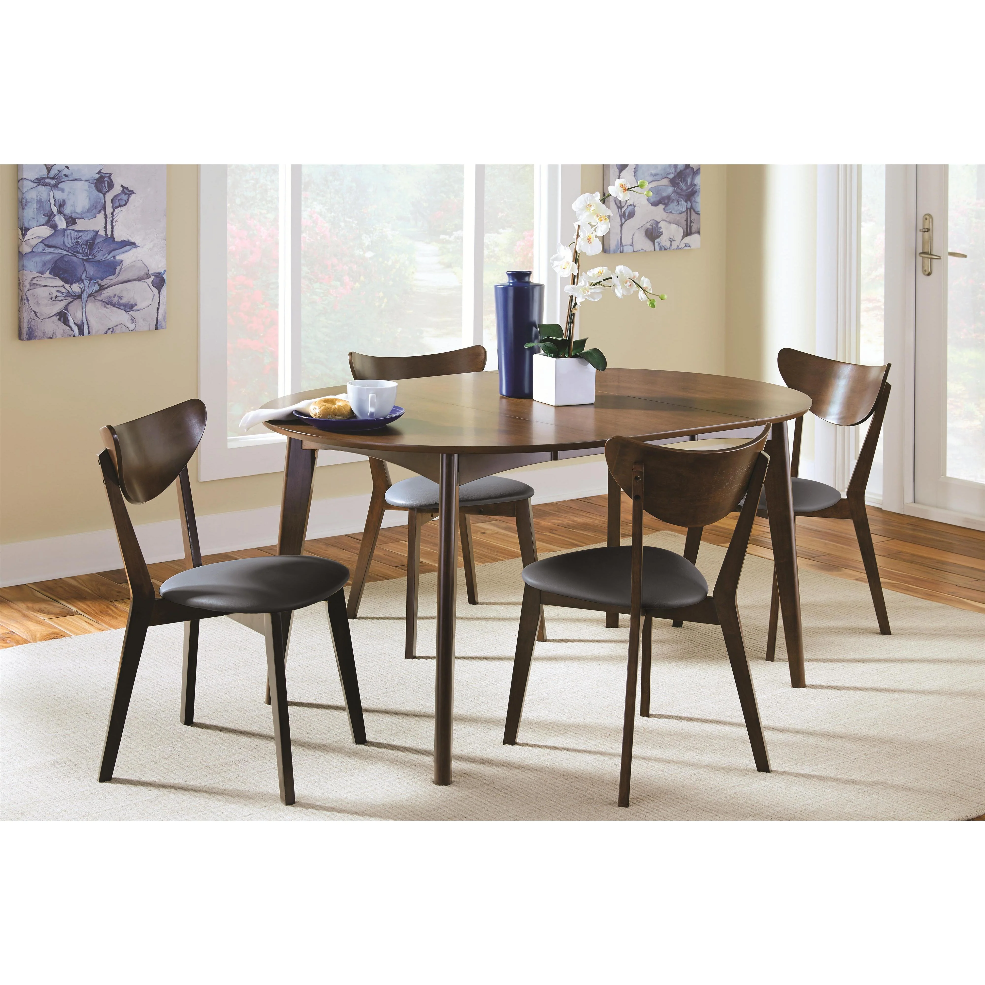 Coaster Furniture Jedda 105362 Wood Dining Side Chair - Dark Walnut (Set of 2) - Image 3