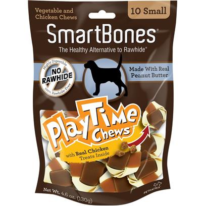 SmartBones PlayTime Chews Small Peanut Butter Dog Treats  10 Ct - Image 1