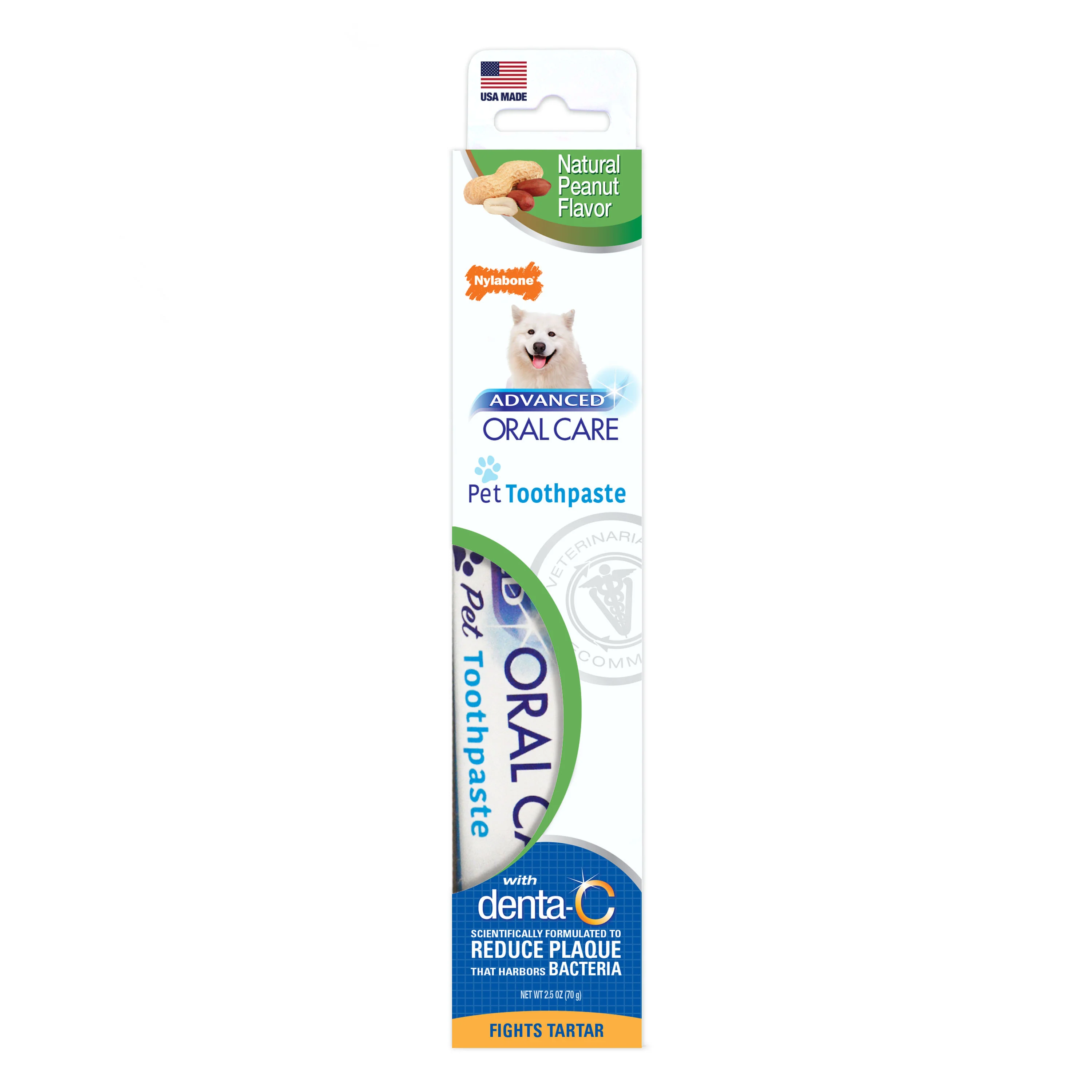 Nylabone Advanced Oral Care Natural Toothpaste Peanut Butter 2.5oz - Image 1