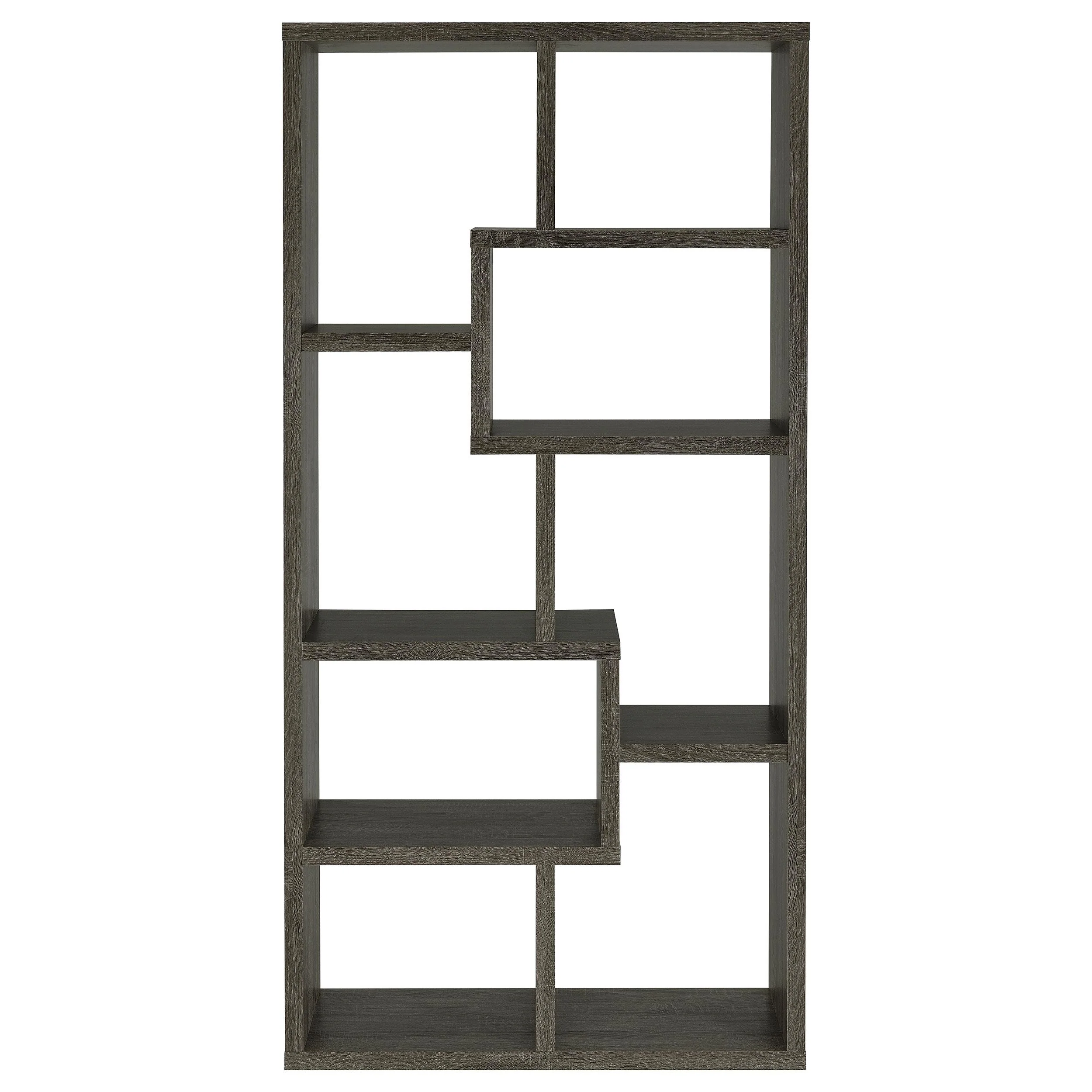 Coaster Furniture Theo 800510 71-inch 7-shelf Bookshelf - Weathered Grey - Image 2