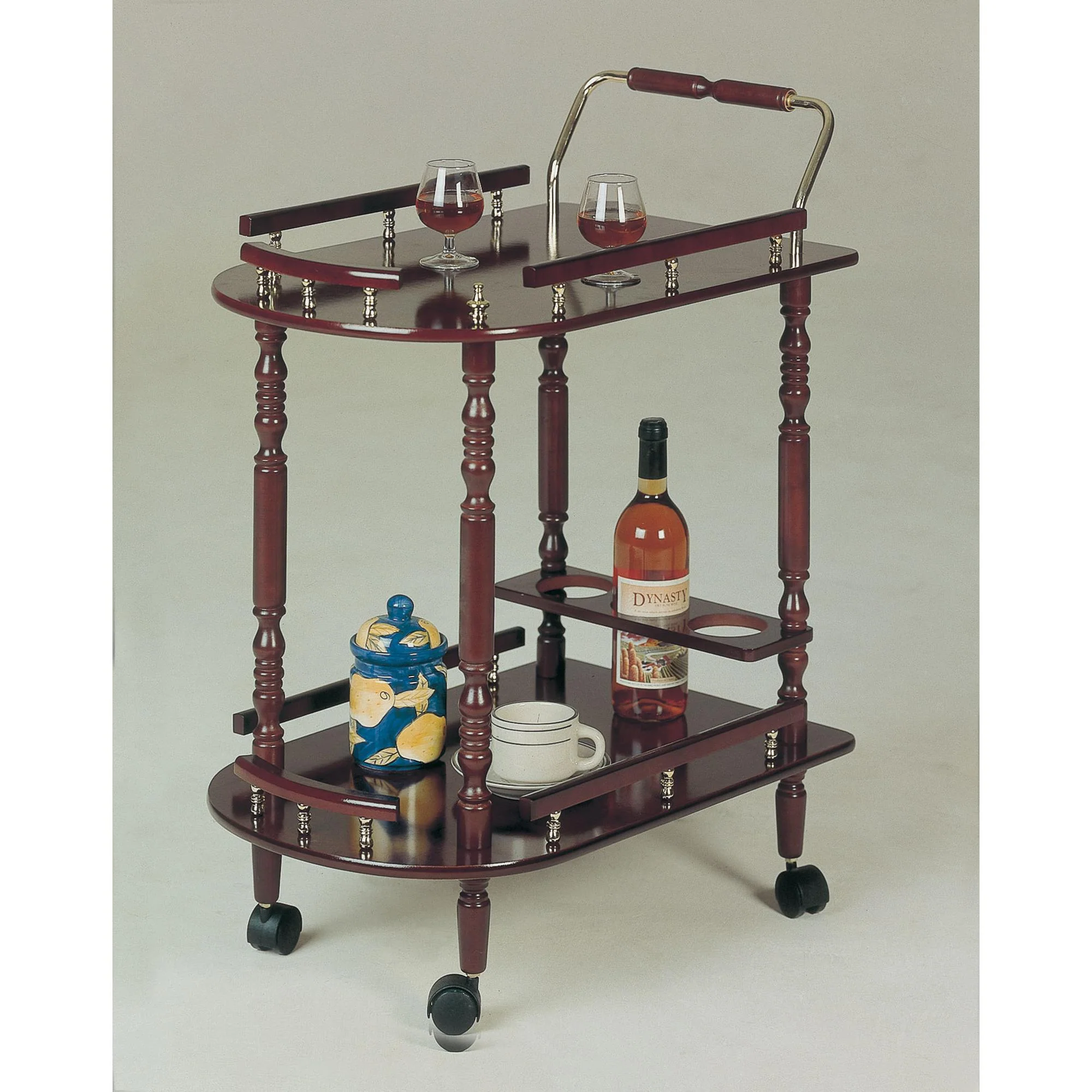 Coaster Furniture Palmer 3512 2-tier Rectangular Wood Bar Cart – Merlot