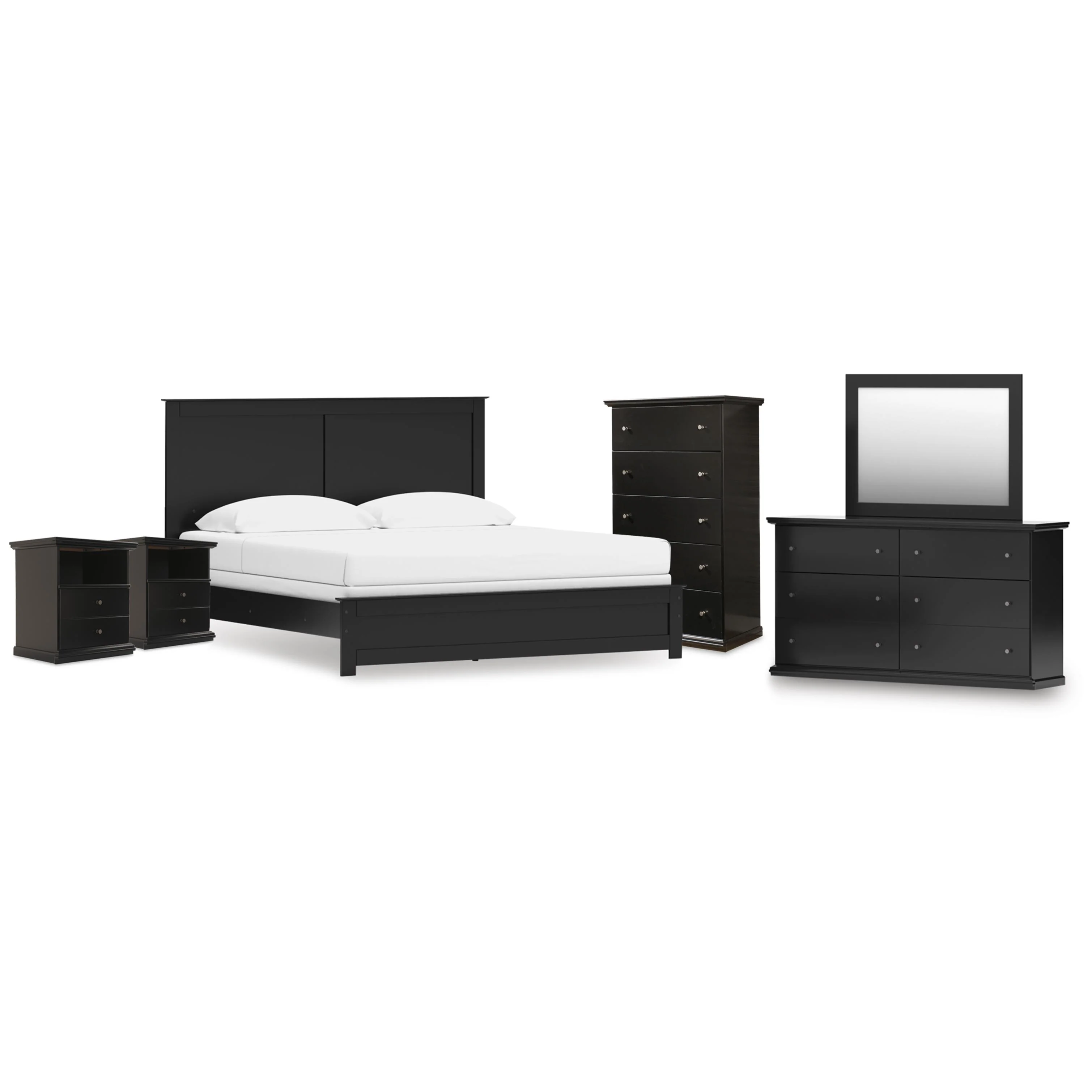 Signature Design by Ashley Maribel B138B63 8 pc King Panel Bedroom Set - Image 1