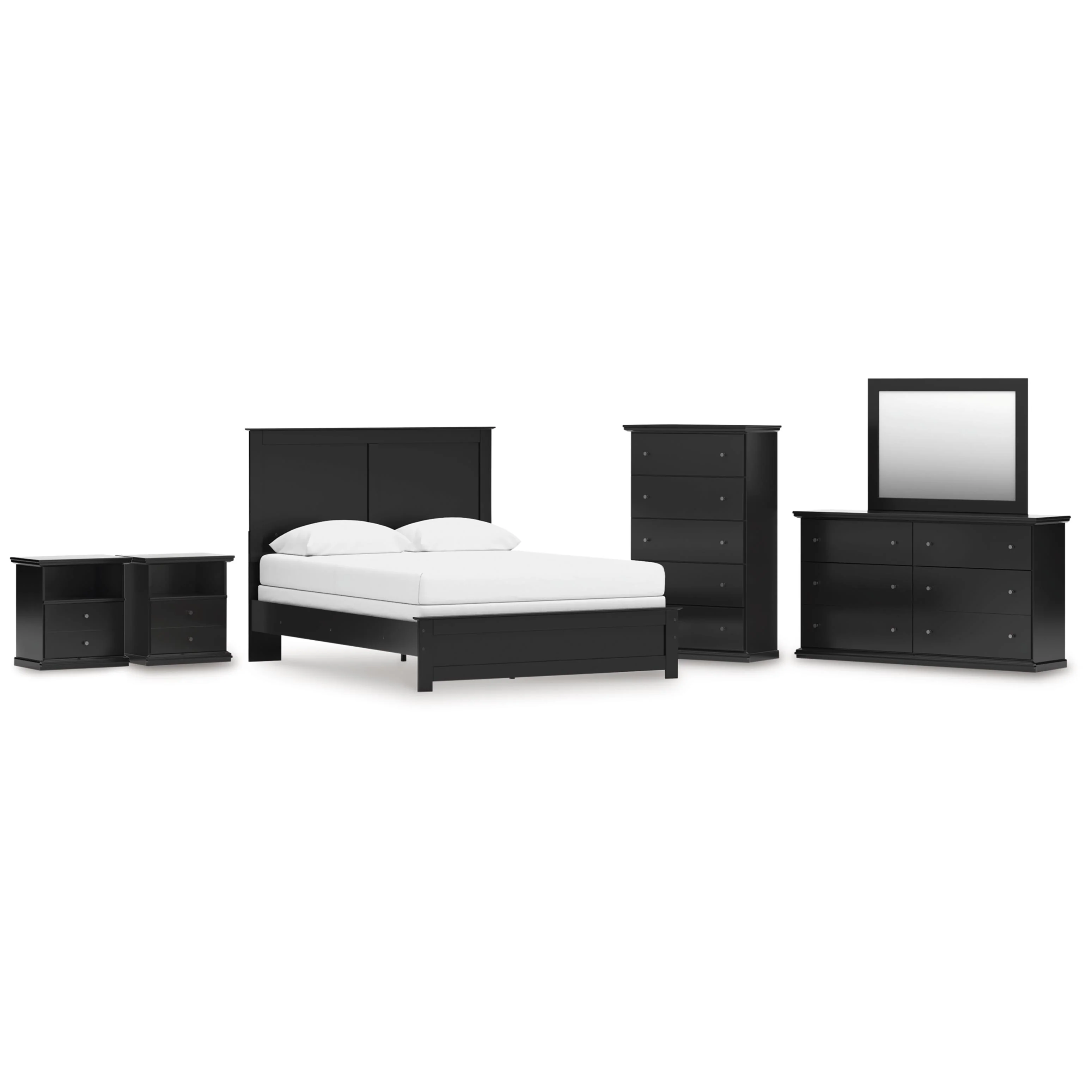 Signature Design by Ashley Maribel B138B76 8 pc Queen Panel Bedroom Set - Image 1