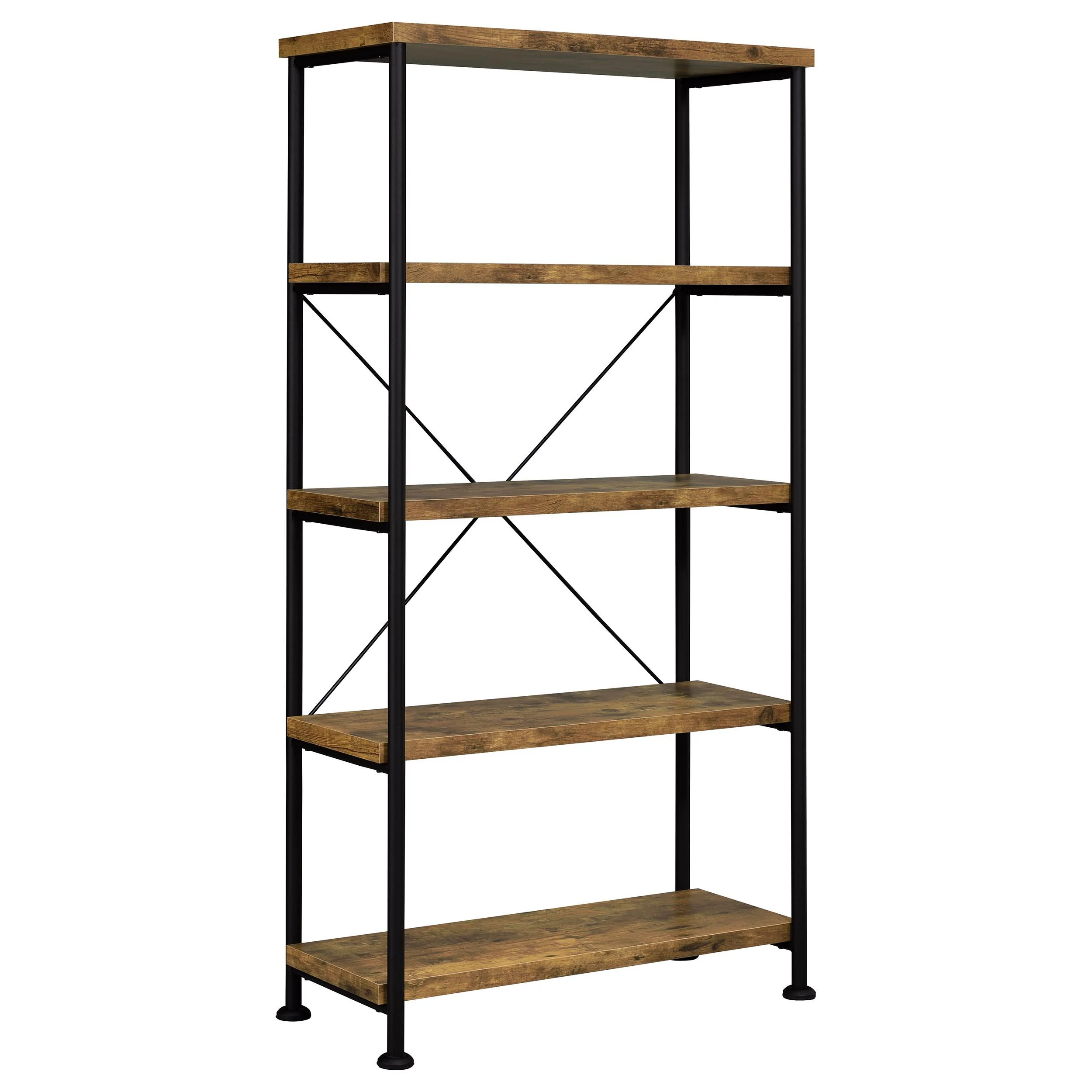 Coaster Furniture Analiese 801542 63-inch 4-shelf Bookshelf - Rustic Nutmeg - Image 1